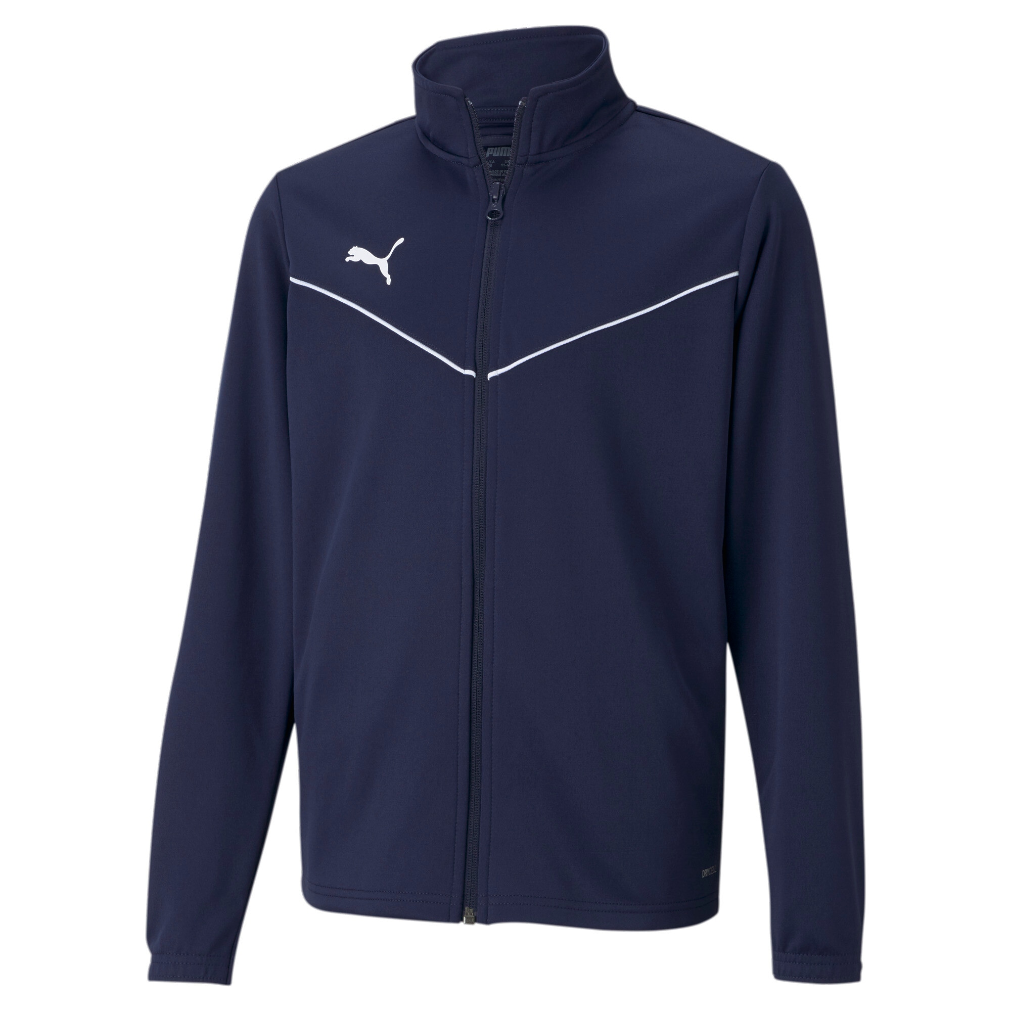 PUMA Trainingsjacke »TEAMRISE TRAINING POLY JACKET JR« ohne Kapuze für Jugendliche, mit Reißverschluss, DryCELL Technologie