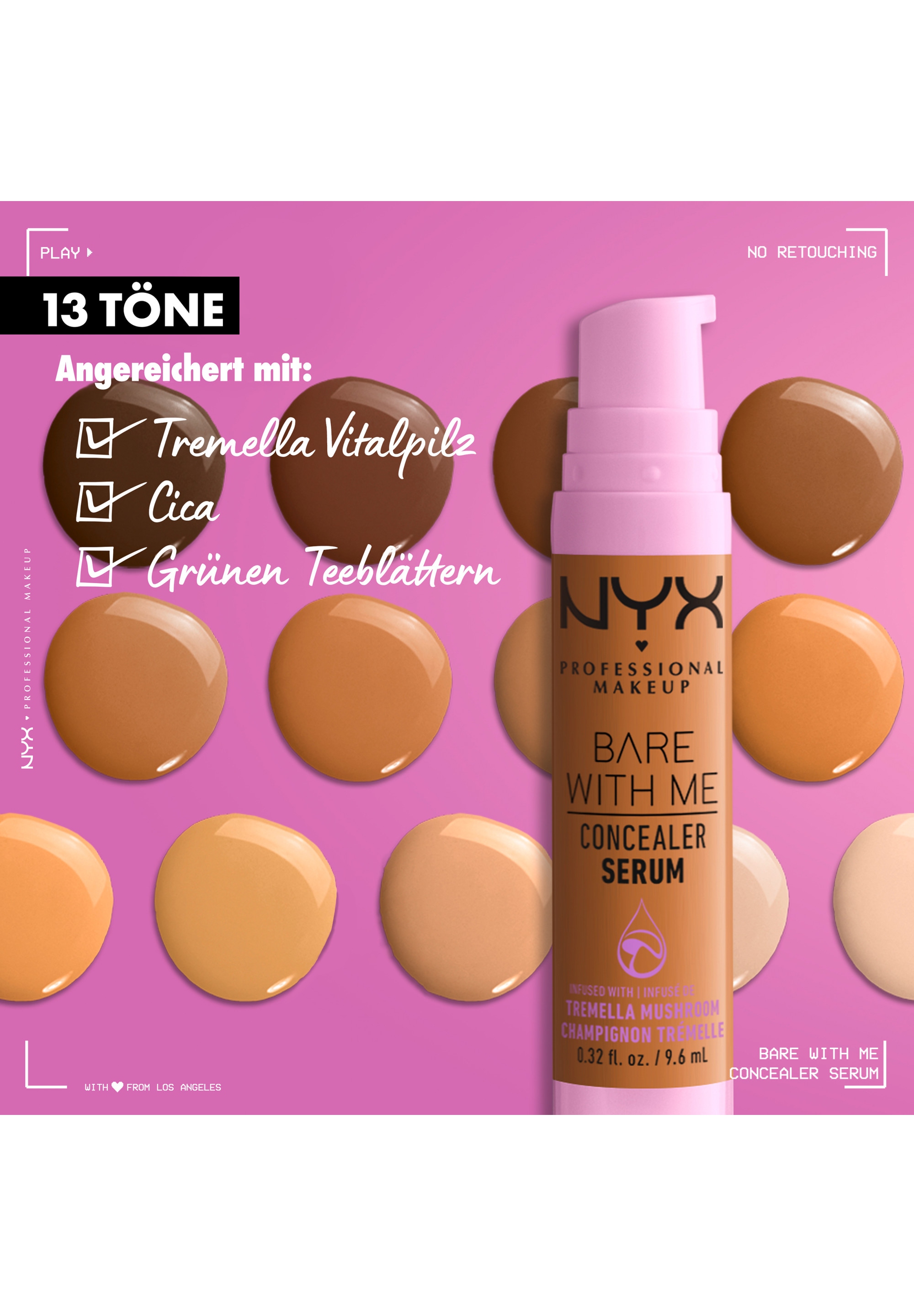 NYX PROFESSIONAL MAKEUP Concealer »Bare With Me Concealer Serum« mittlere Deckkraft, kaschiert, rote oder entzündete Hautstellen