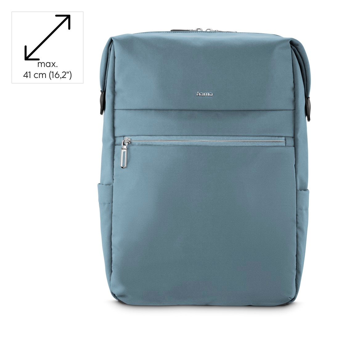 Hama Laptoprucksack »Laptoprucksack (bis 41 cm (16,2“), wasserabweisend, gepolstert, 15 l)« extralanger Reißverschluss, Fach für Wertsachen