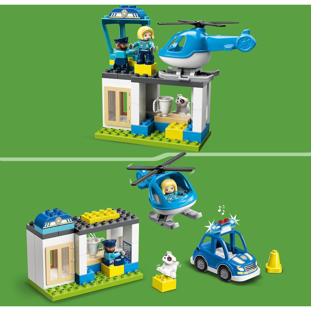 LEGO® Konstruktionsspielsteine »Polizeistation mit Hubschrauber (10959), LEGO® DUPLO«, (40 St.)