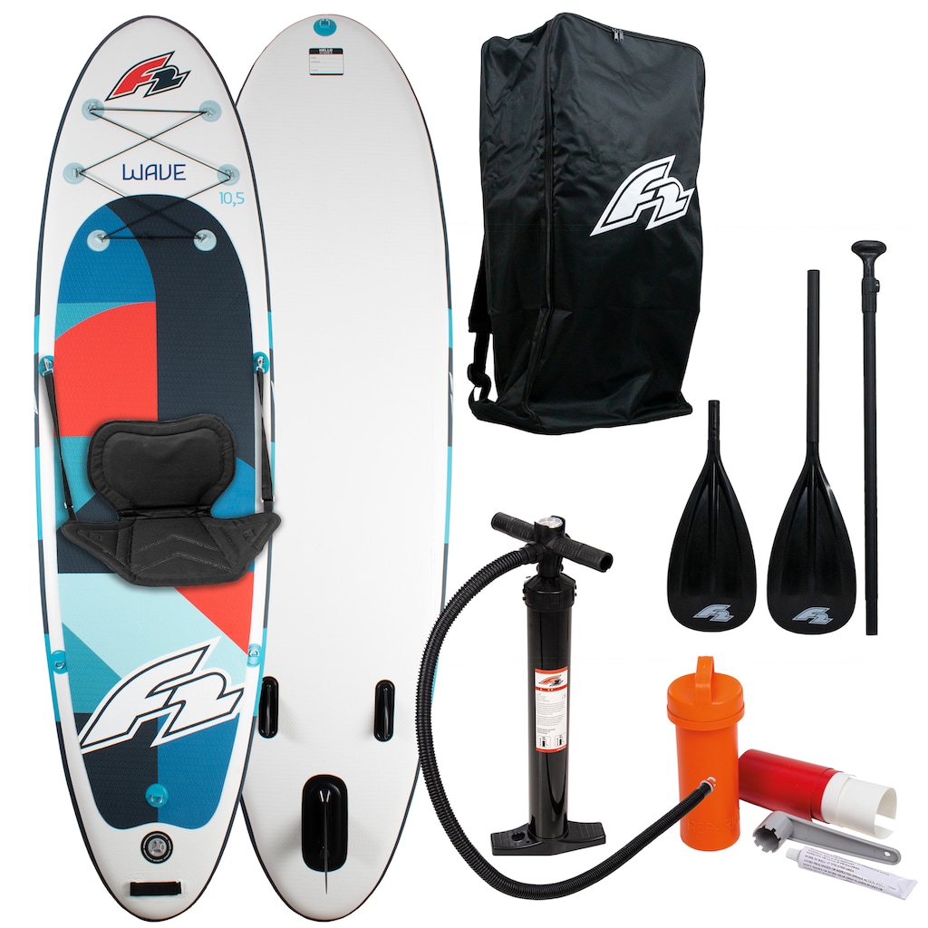 F2 SUP-Board »Wave 10,5"«, (Set, mit Paddel, Pumpe, Transportrucksack und Sitz)