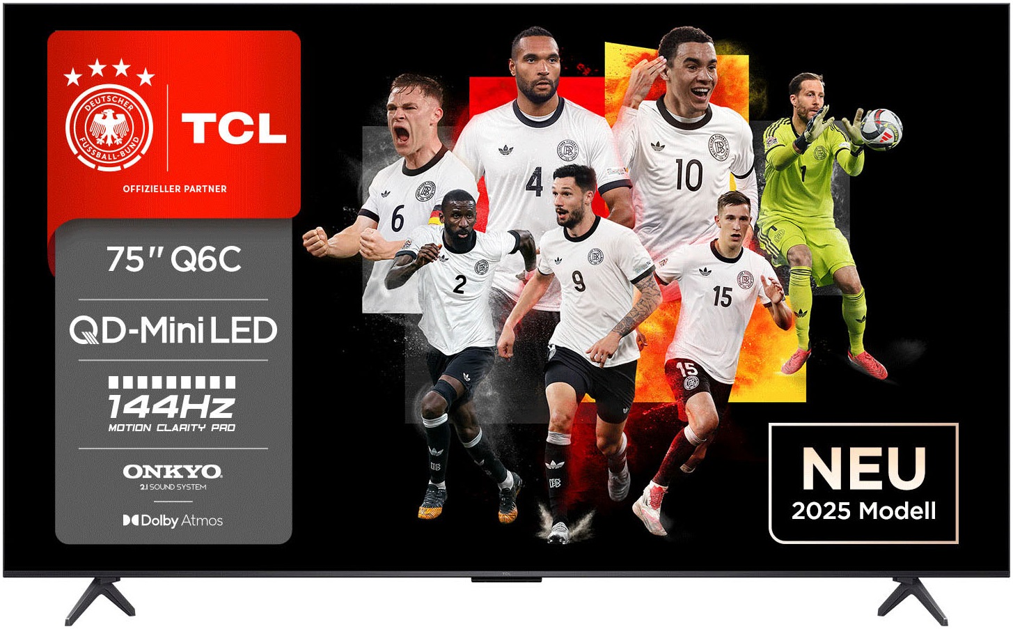 TCL QLED Mini LED-Fernseher »75Q6CX2«, Smart-TV-Google TV, 144 Hz, 4K HDR Premium, Smart TV, Apple TV, Multi-HDR und Dolby Vision
