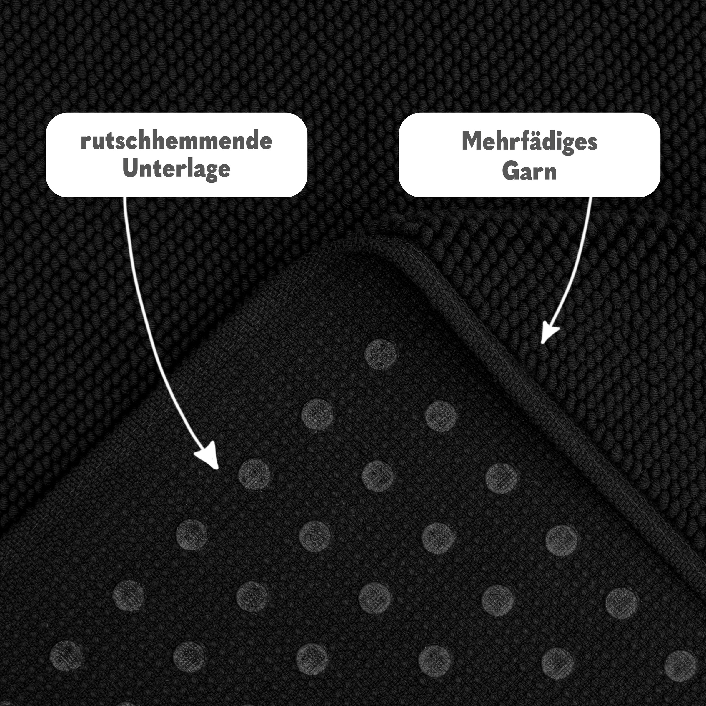 HAMMETEX Badematte »rutschfeste Badvorleger« Höhe 7,5 mm rutschhemmend beschichtet strapazierfähig einfarbig, 100% Baumwolle, in 2 Größen erhältlich