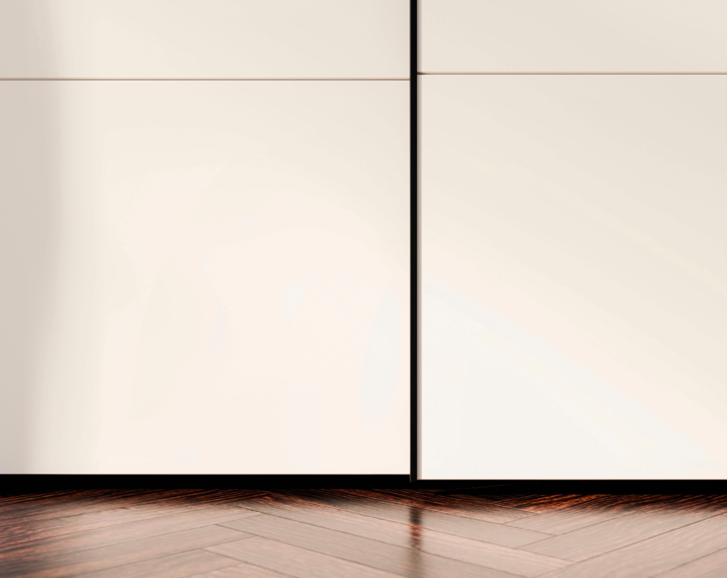 FORTE Dreh-/Schwebetürenschrank »Narago, OTTOs Choice, TOPSELLER, mittlere Paneele farblich wechselbar« B/H/T ca. 270x210X61cm, Farbe Weiß auch mit Spiegeln erhältlich,  gestalte die Schwebetüren einfarbig oder 2 farbig, Made in Europe