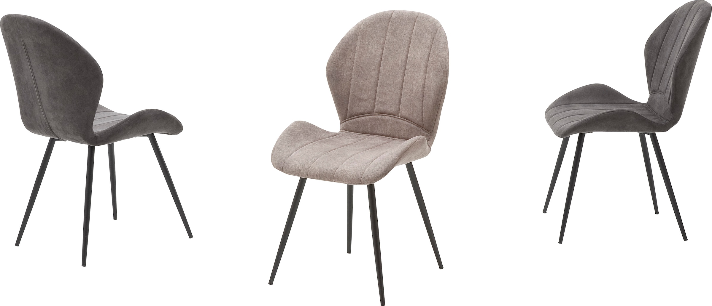 MCA furniture 4-Fußstuhl »Lima«, (Set), 2 St., 2er Set Stühle mit  Stoffbezug im Antiklook, Stuhl belastbar bis 120 kg online kaufen