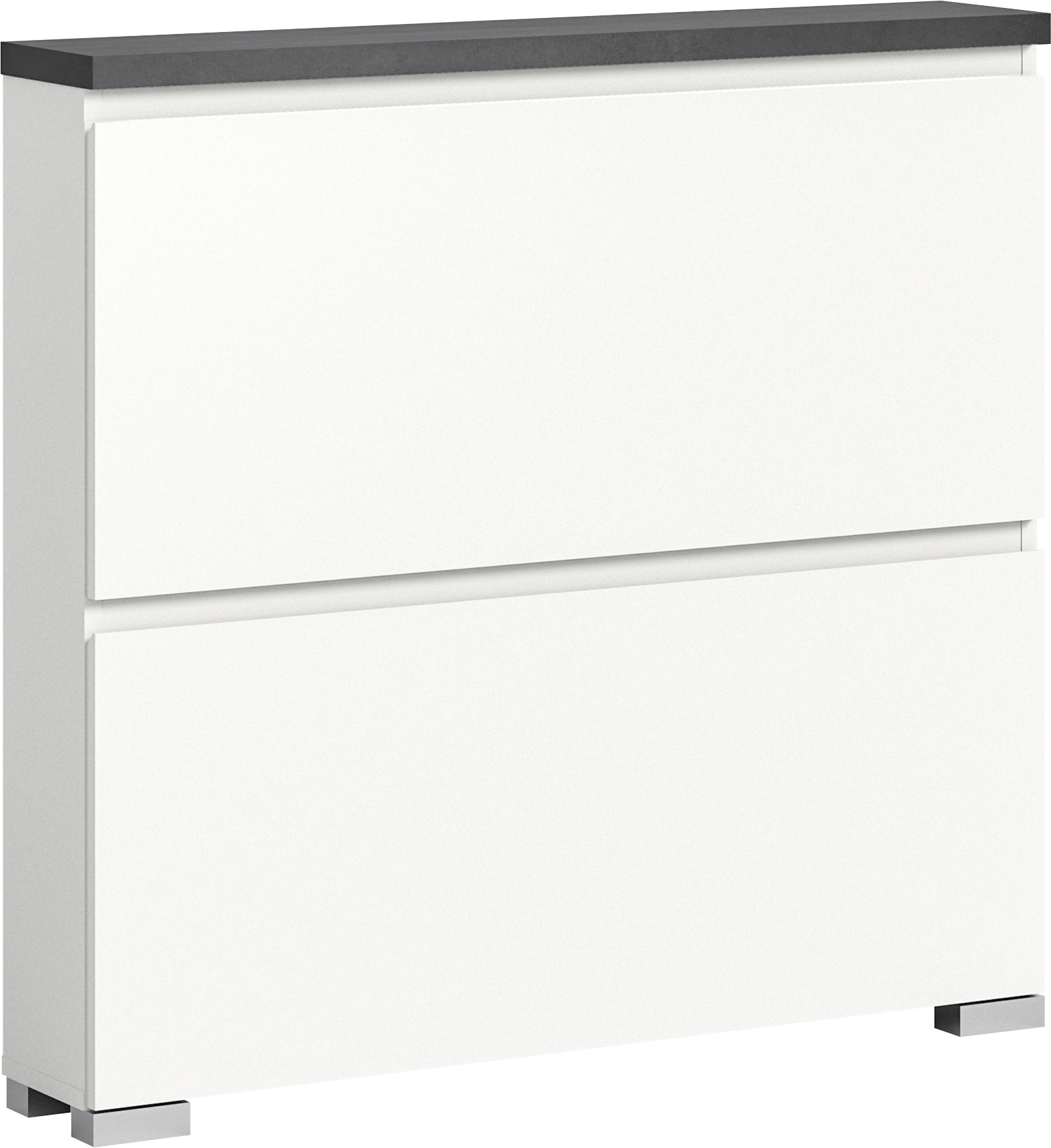 INOSIGN Schuhschrank »Skoskap, Tiefe 18cm, 2 Klappen mit Schuhwalze, Platz für 8 Schuhpaare«, hängend und stehend montierbar, Schuhkipper, Schuhkommode, Schuhregal