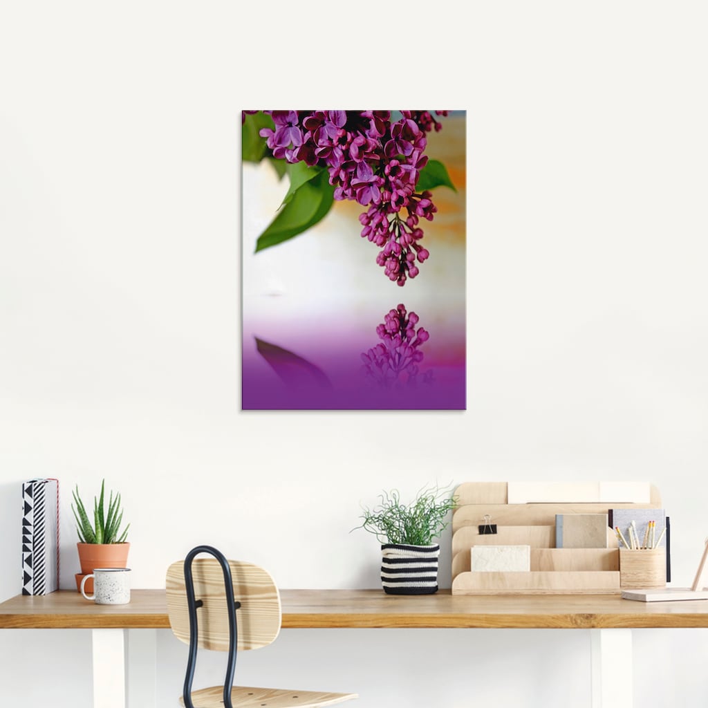 Artland Glasbild »Flieder«, Blumen, (1 St.), in verschiedenen Größen