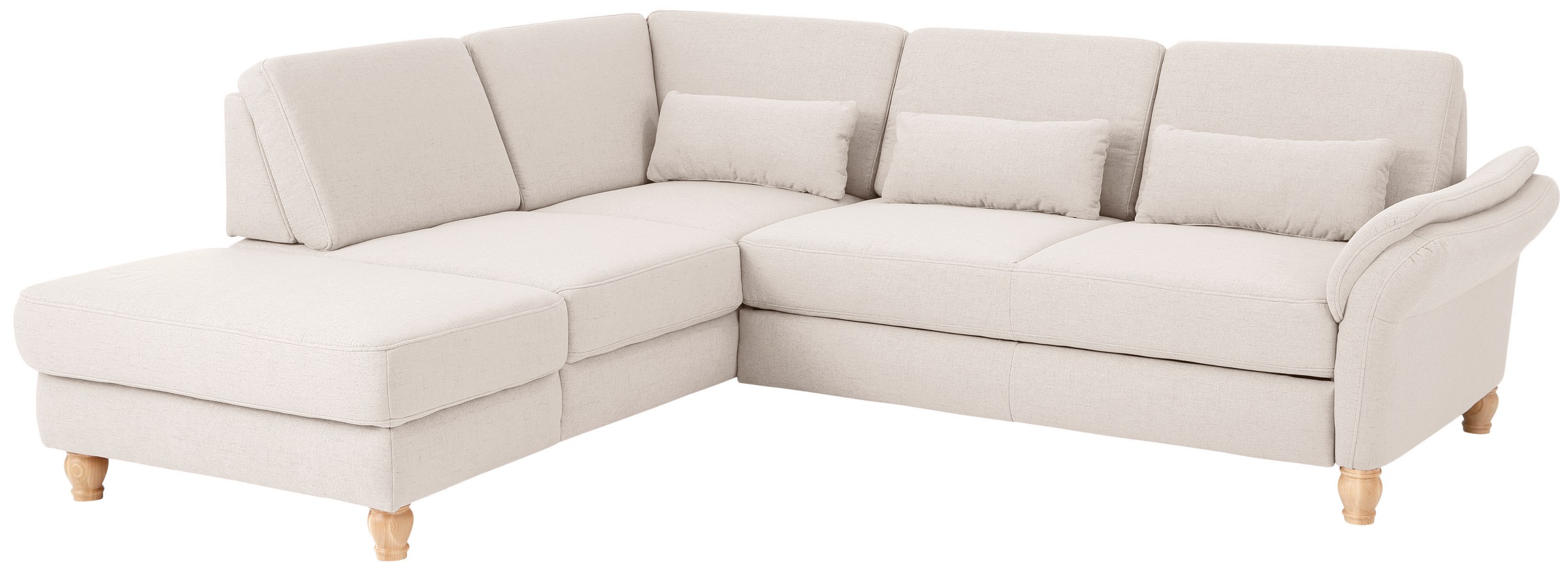 Home affaire Ecksofa »Palace L-Form«, incl. Sitztiefenverstellung, wahlweise mit Bettfunktion und Stauraum