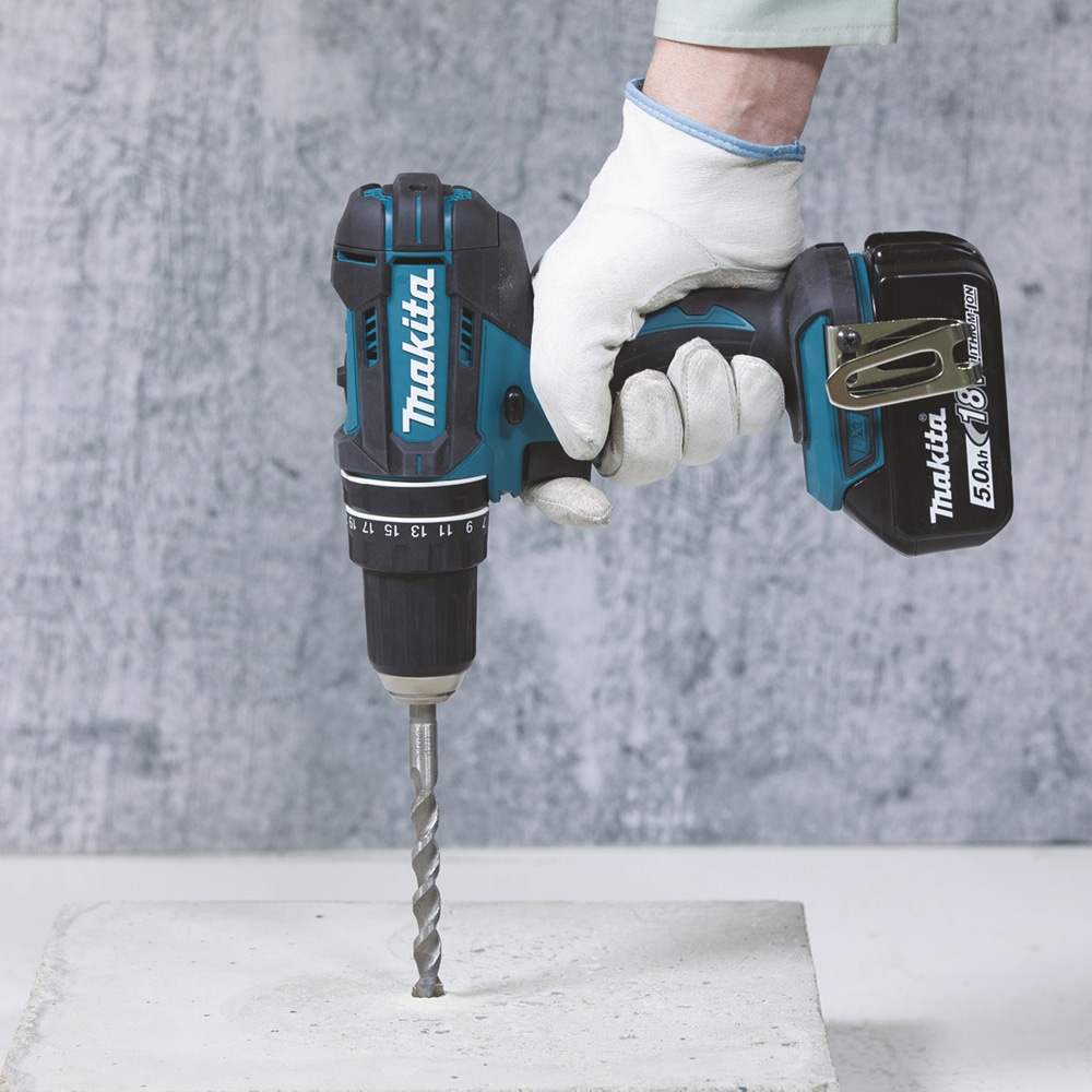 Makita Akku-Schlagbohrschrauber »DHP482RFX9«, 18V • 62 Nm, inkl. 2xAkkus 18V/3Ah/Ladegerät, Zubehör und Koffer