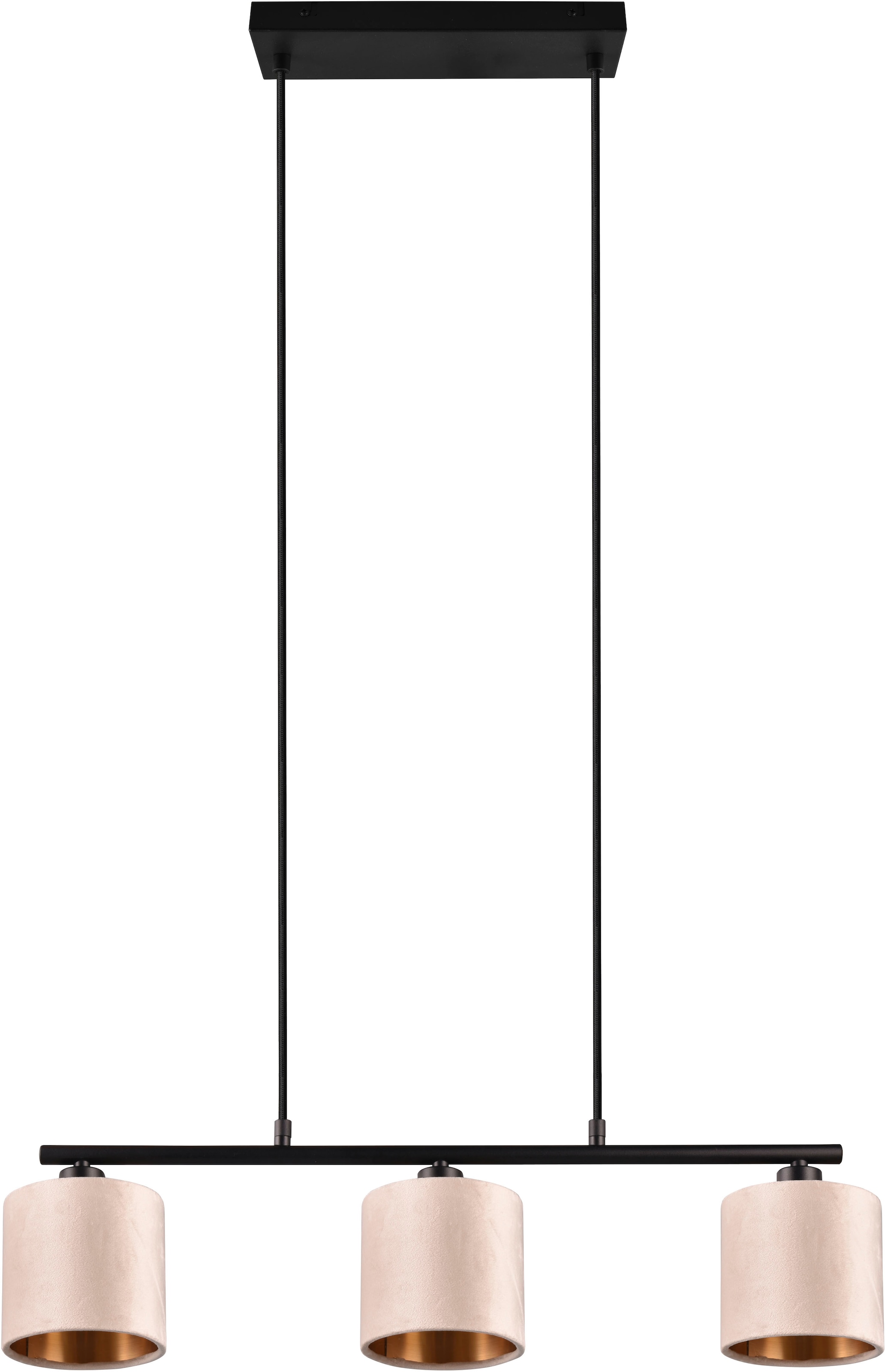 My Home Pendelleuchte »JOSIE in beige, Größe Ø 12 cm Höhe: 150 cm