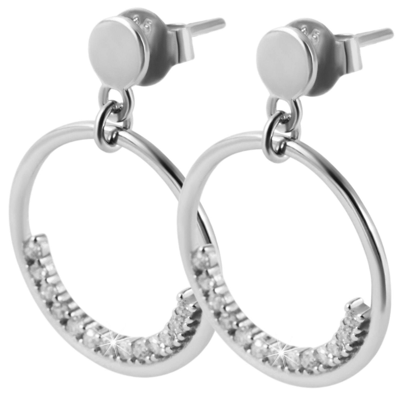 Adelia´s Paar Ohrstecker »Damen Ohrringe ¿ Ohrstecker aus 925 Silber mit Zirkonia«