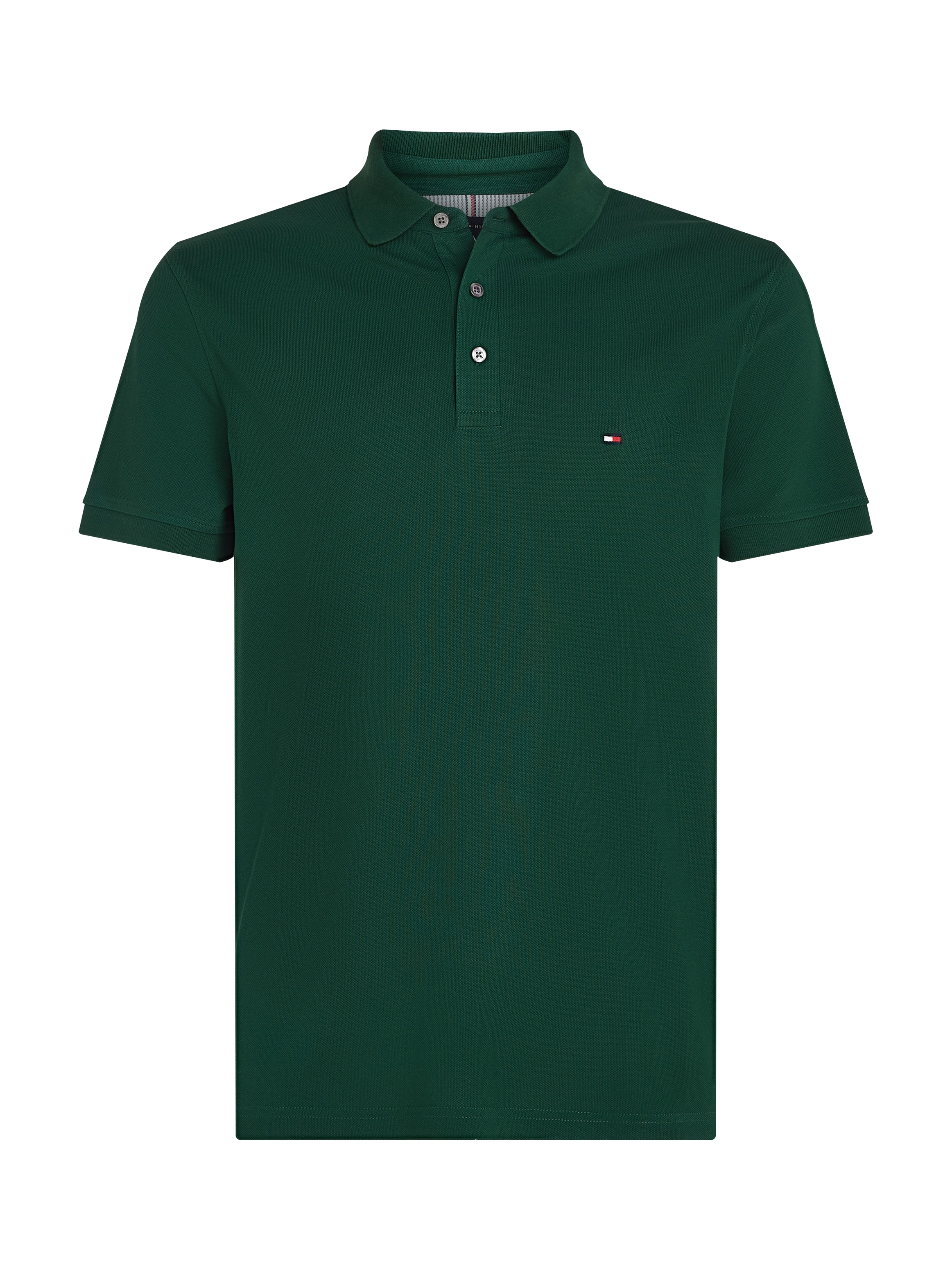 Tommy Hilfiger Poloshirt »1985 SLIM POLO mit Piqué-Struktur und Stickerei«, meliert, casual, slim fit, Baumwollmix, Polokragen