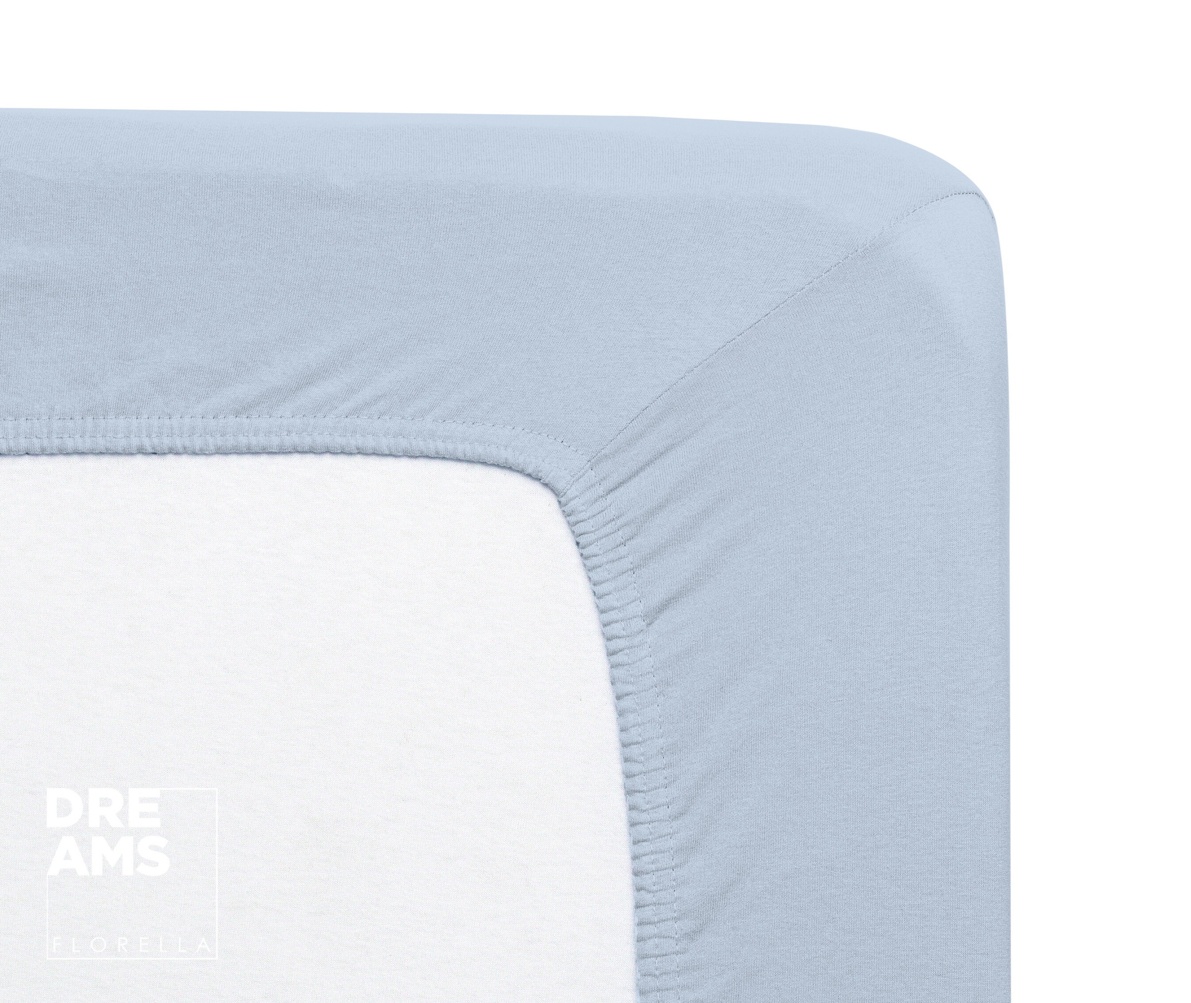 Florella Spannbettlaken »Avance Fein Jersey, mit Rundum-Gummi, 100 % Baumwolle«, für Matratzenhöhe bis 25 cm geeignet