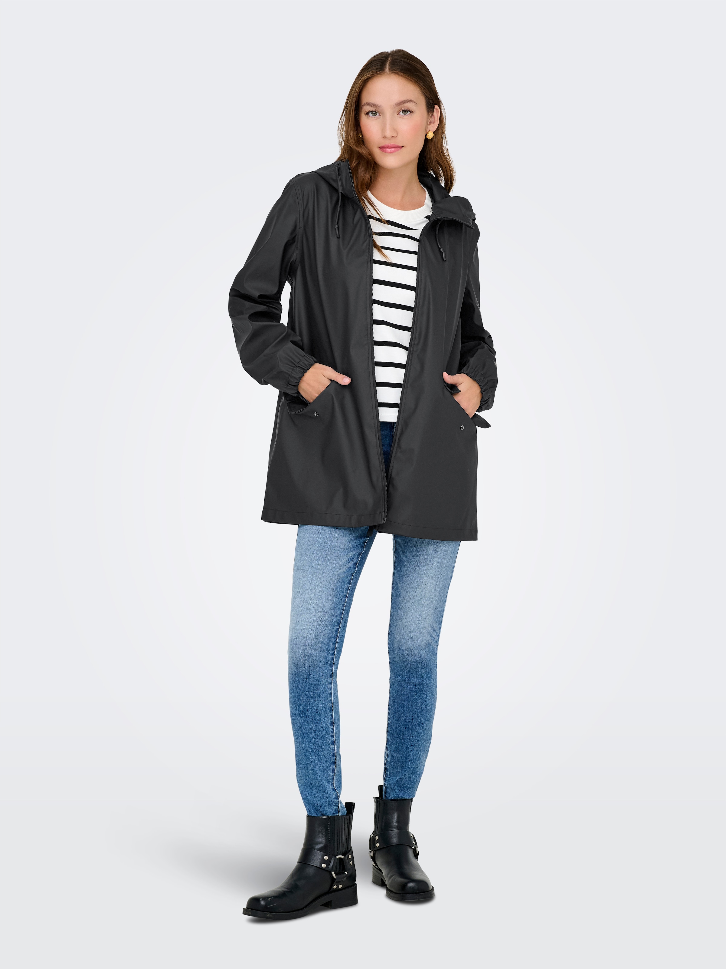 JDY Outdoorjacke »JDYMULAN RAINCOAT OTW SIJ NOOS« mit Kapuze