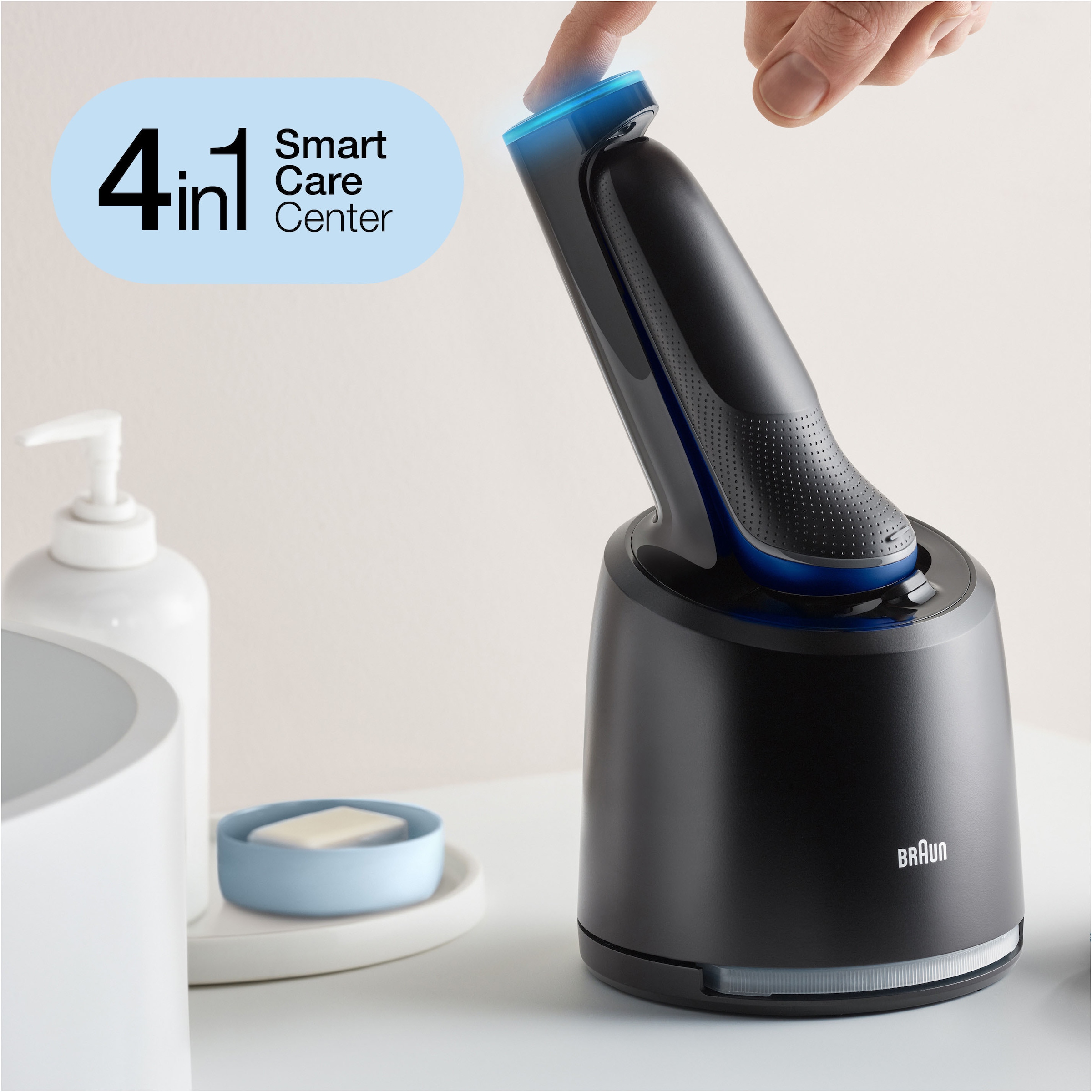 Braun Elektrorasierer »Series 6 61-B7200cc«, Reinigungsstation, 2 St. Aufsätze, SmartClick-Präzisionstrimmer, SensoFlex, Wet&Dry