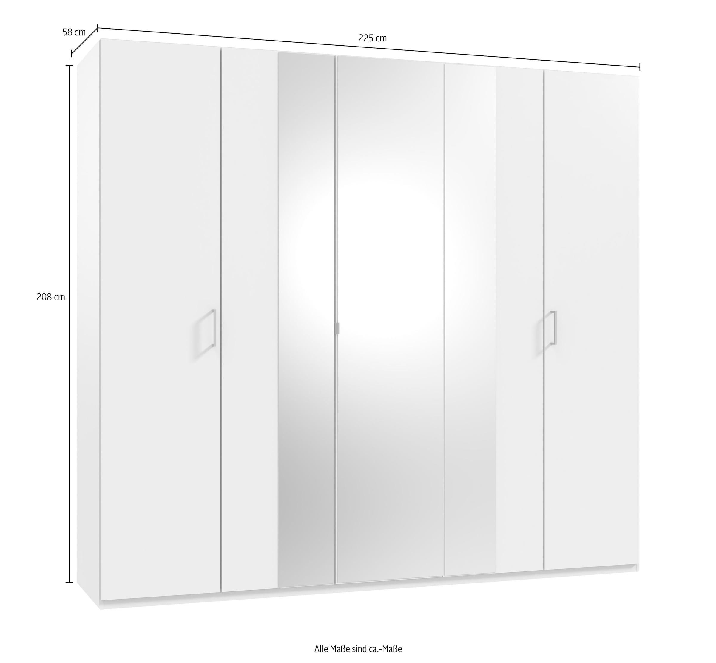 Spiegeltüren, Drehtürenschrank Wimex breit »Kreta«, mit bei 225cm OTTO