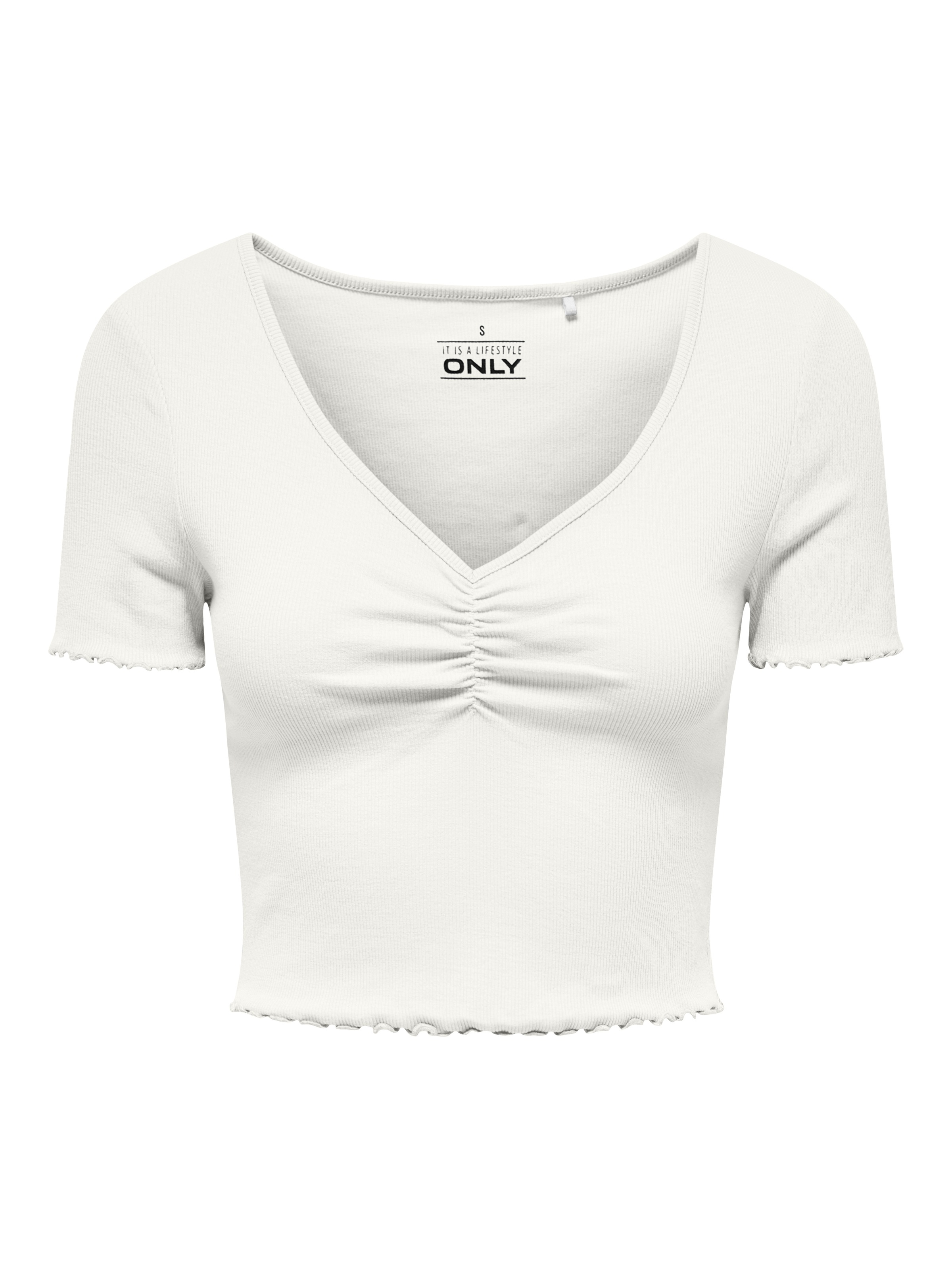 ONLY Kurzarmshirt »ONLBETTY S/S V-NECK TOP CC JRS«