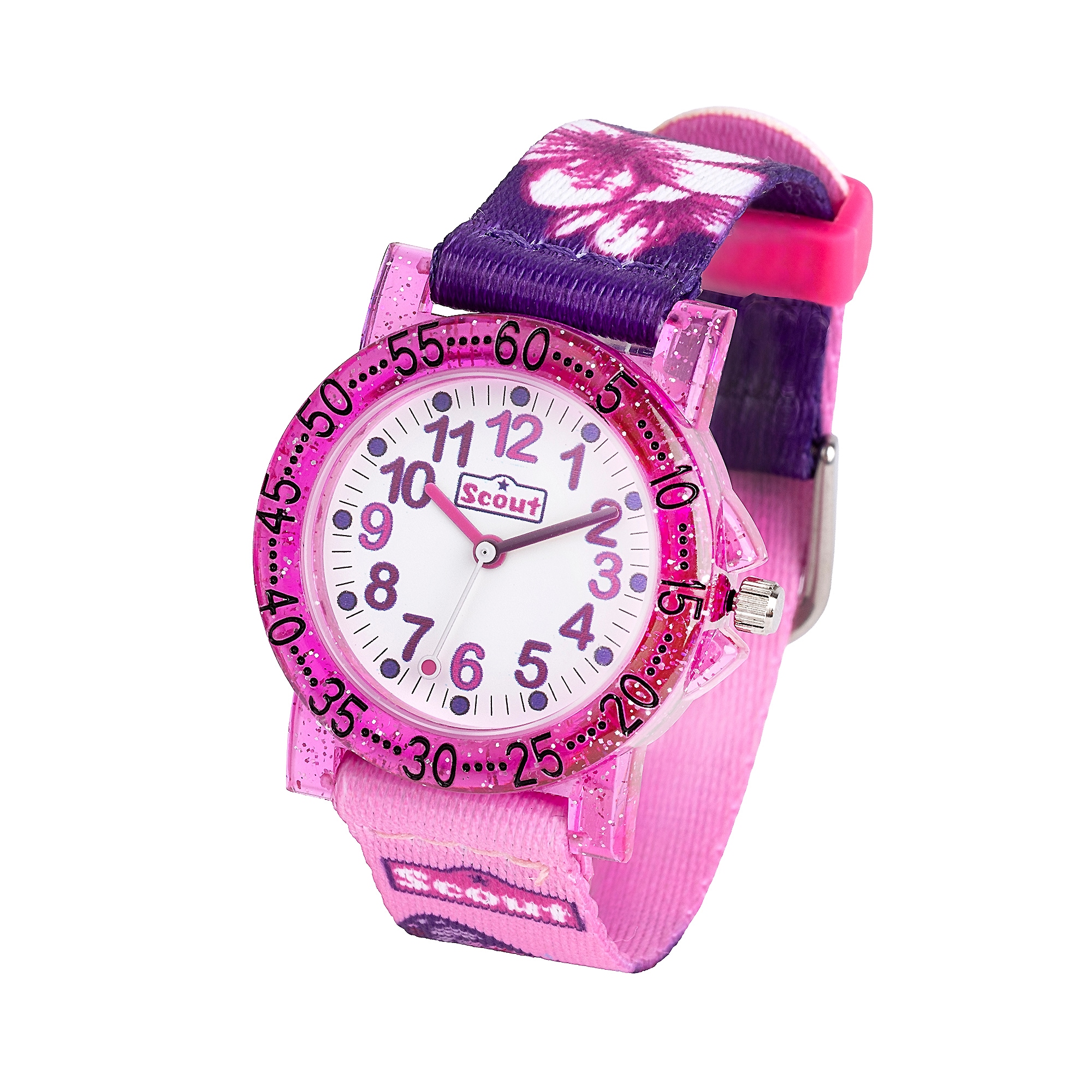 Scout Quarzuhr »The IT-Collection« Armbanduhr, Kinderuhr, Mädchen, Blumen, Schmetterlinge, Geschenk