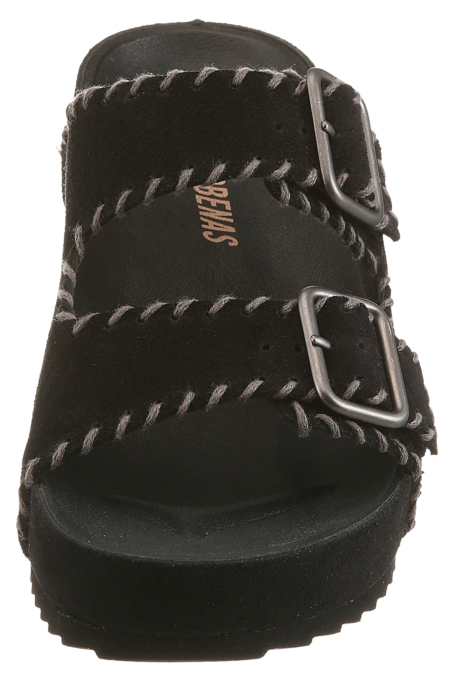 VERBENAS Pantolette »ELENA SERRAJE PASADO«  Sommerschuh, Hausschuh, Strandschuh mit zwei verstellbaren Schnallen