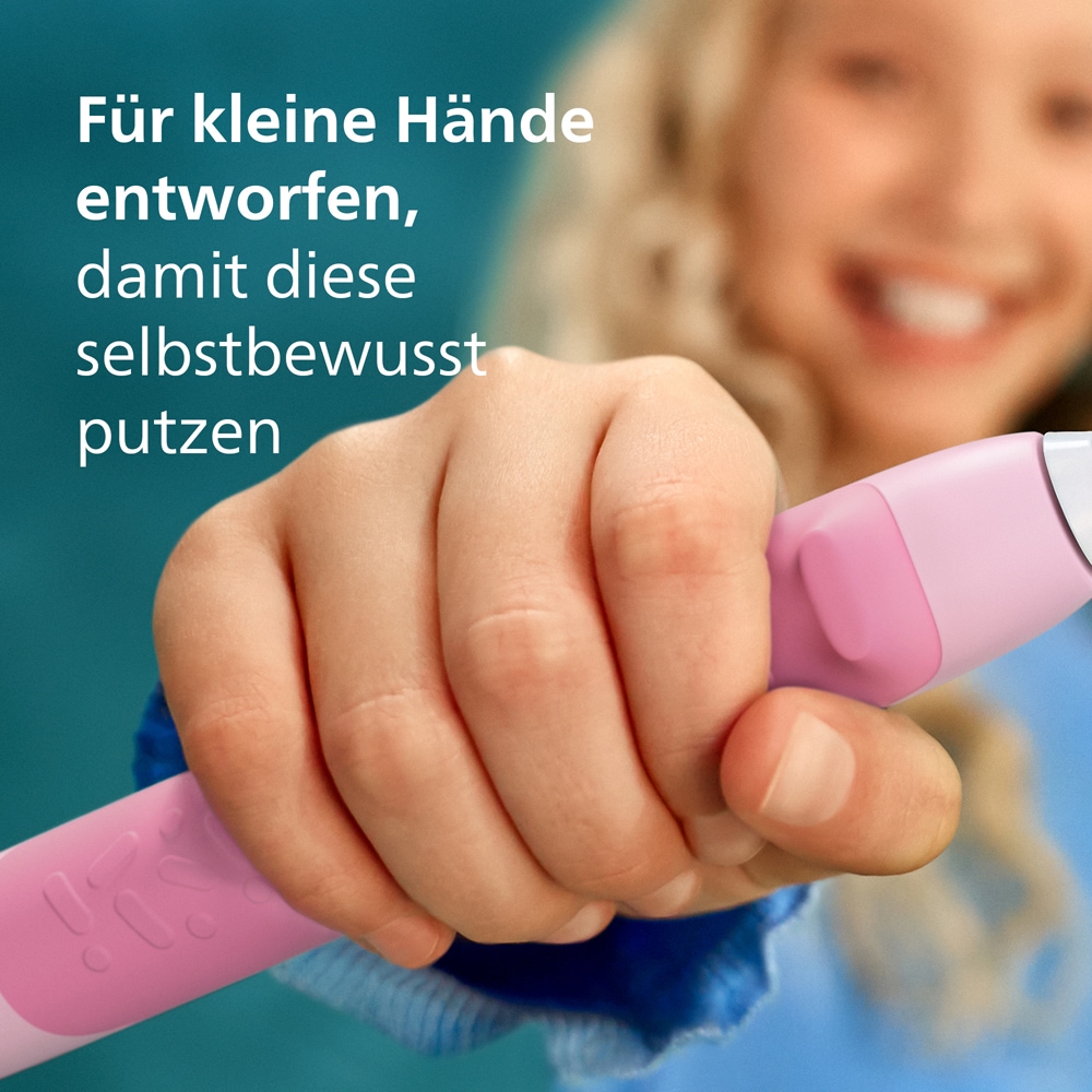 Philips Sonicare Elektrische Zahnbürste »For Kids Smart HX6600« 2 Stk. Aufsteckbürsten mit App-Anbindung, 2 Putzprogrammen und 21 Tagen Akkulaufzeit