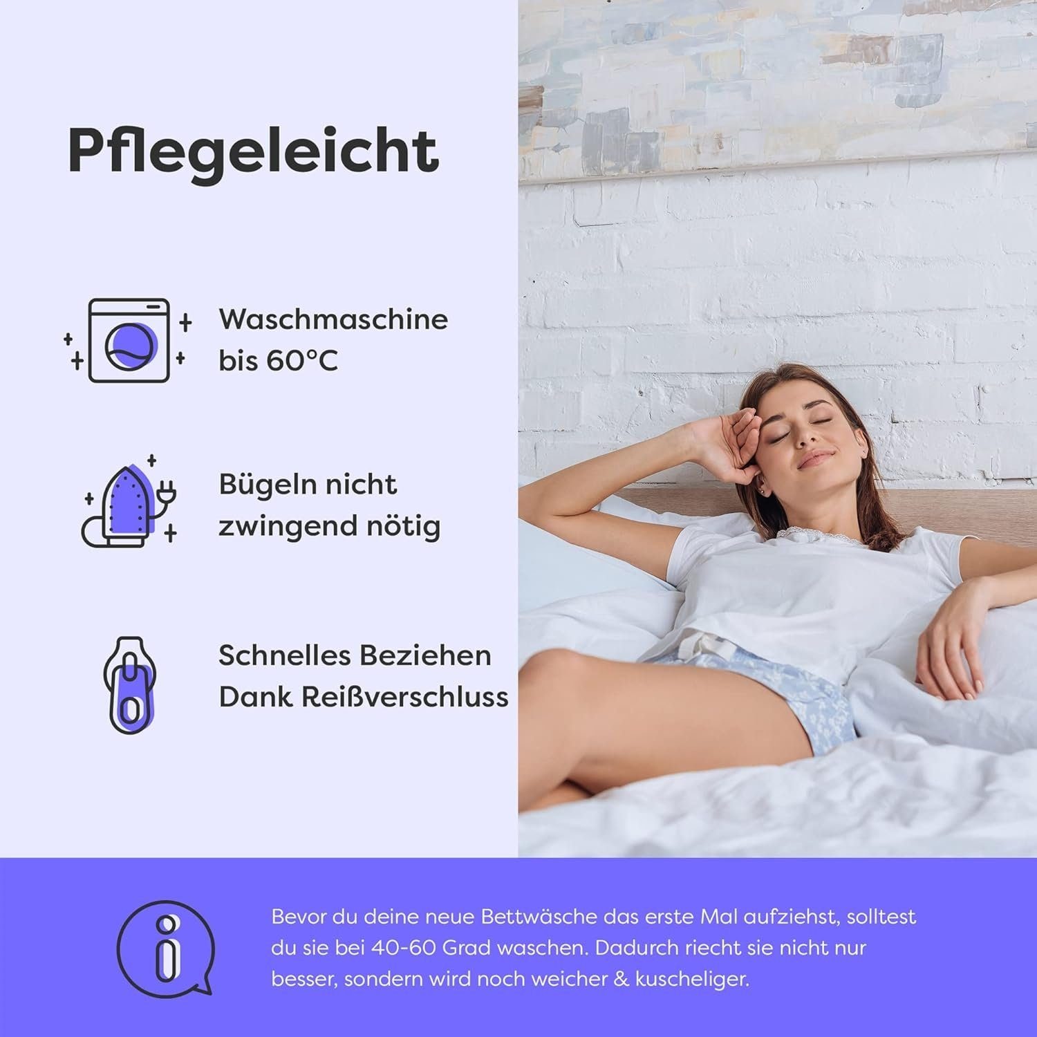 Wolkenfeld Bettwäsche »Mikrofaser 4 tlg - Allergiker Bettwäsche einfarbig - unfassbar weich«, 135x200 cm, 155x200 & 155x220 I inkl. 2x Kissenbezüge 80x80 I Uni