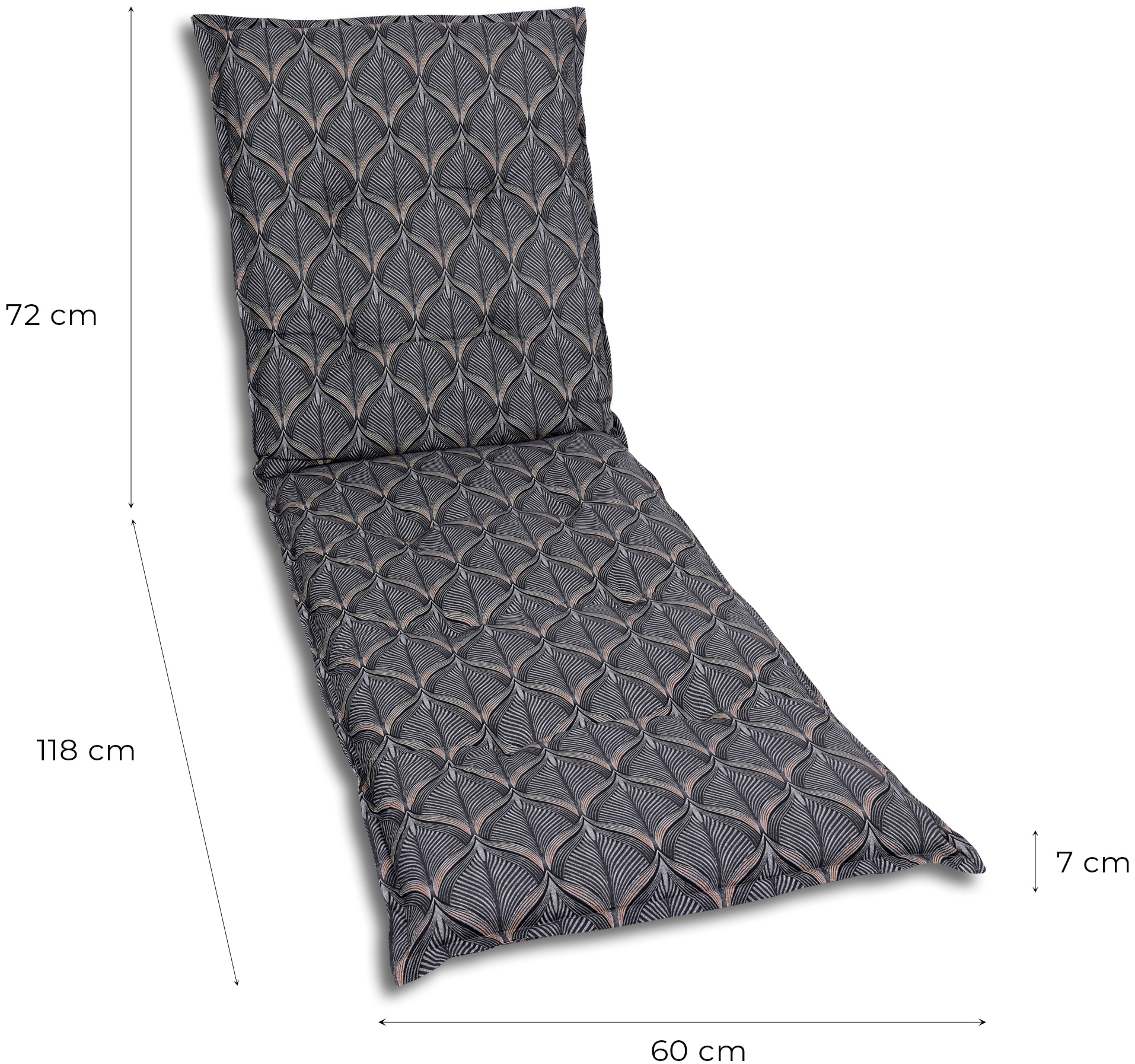 GO-DE Liegenauflage, Maße ca.: 60 cm x 190 cm x 7 cm