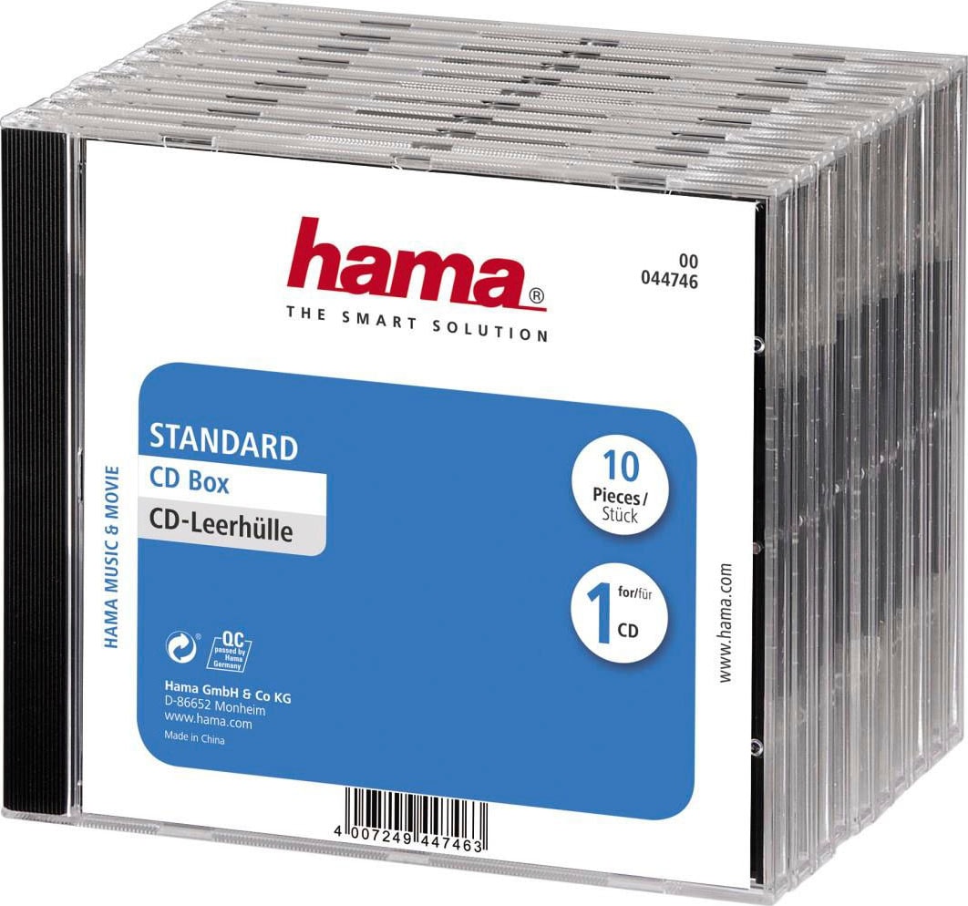 CD-Hülle »CD-Leerhülle Standard, 10er-Pack, Transparent/Schwarz«