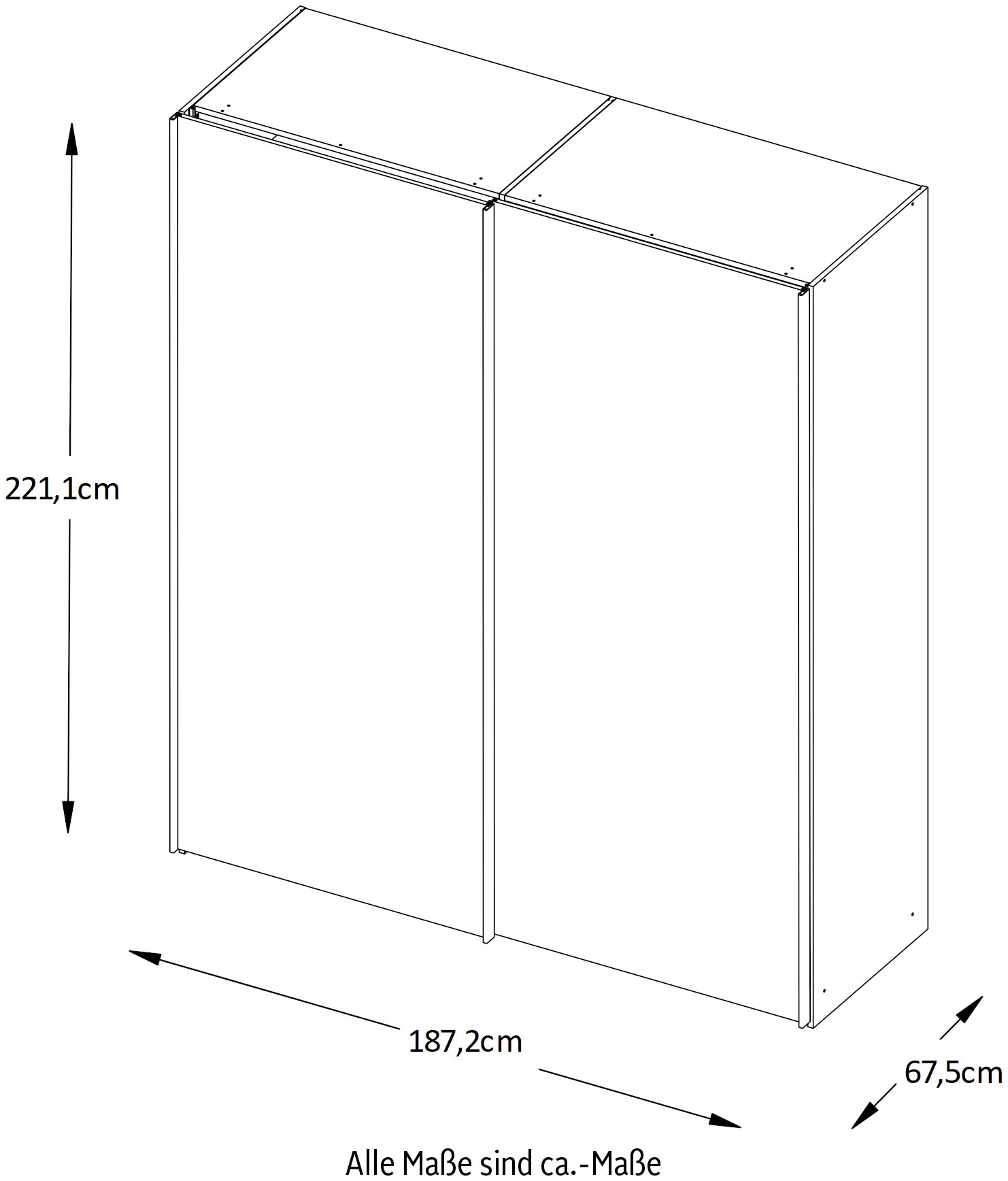 STAUD Schwebetürenschrank »Includo, Made in Germany«, Mit vier verschiedenen Ausstattungsvarianten