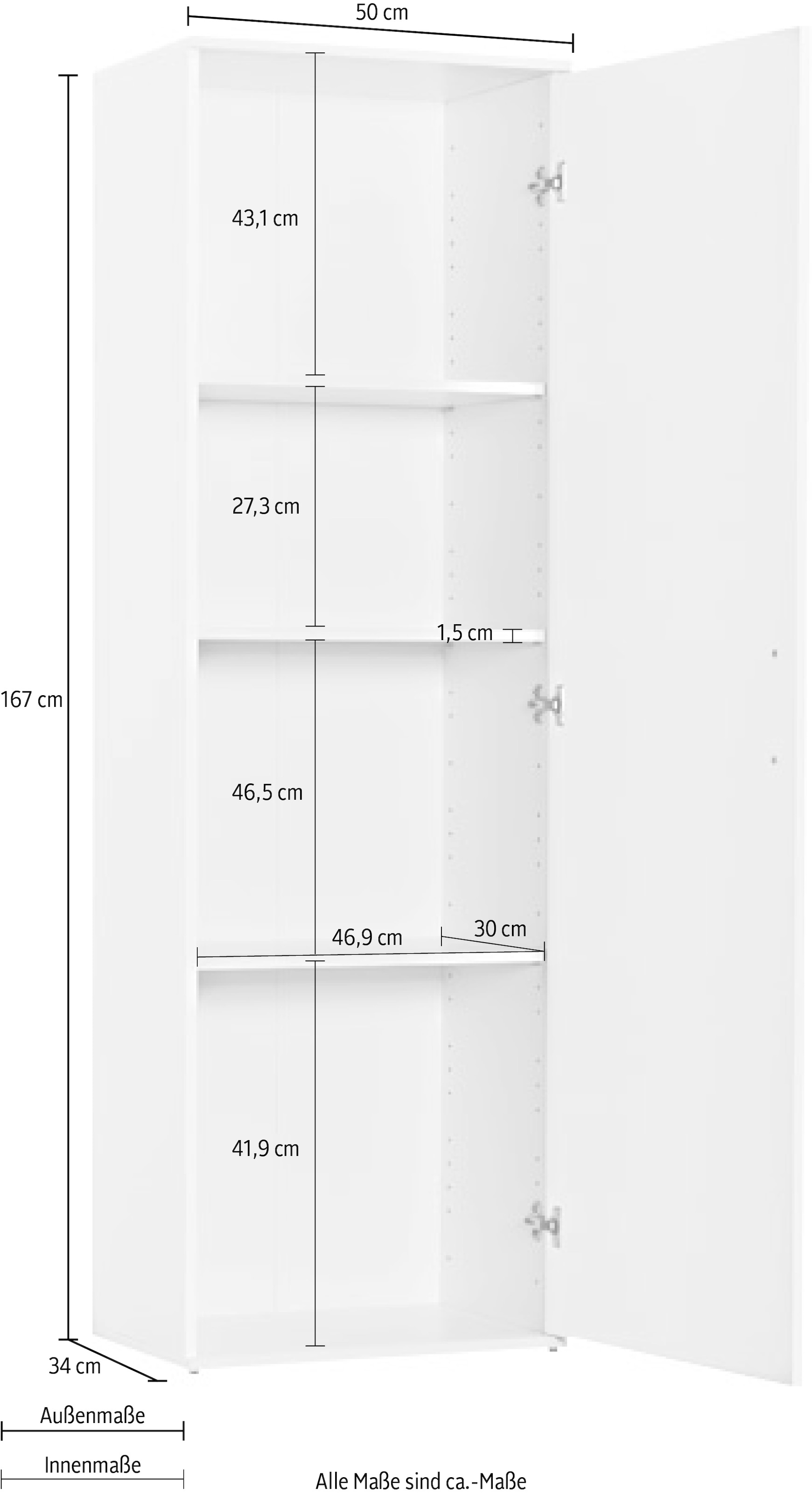 Procontour Mehrzweckschrank »Clara«, Breite 50cm, mit Einlegeböden