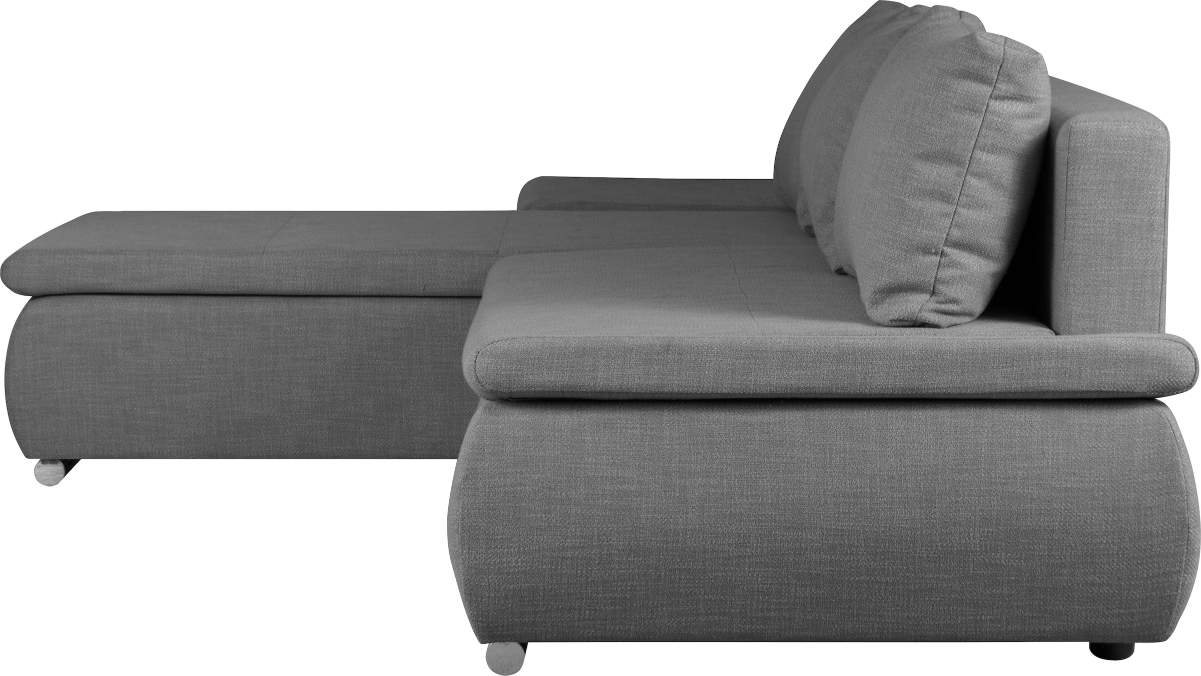 Home affaire Ecksofa »Acra L-Form«, mit Bettfunktion und Bettkasten, in Mattenoptik