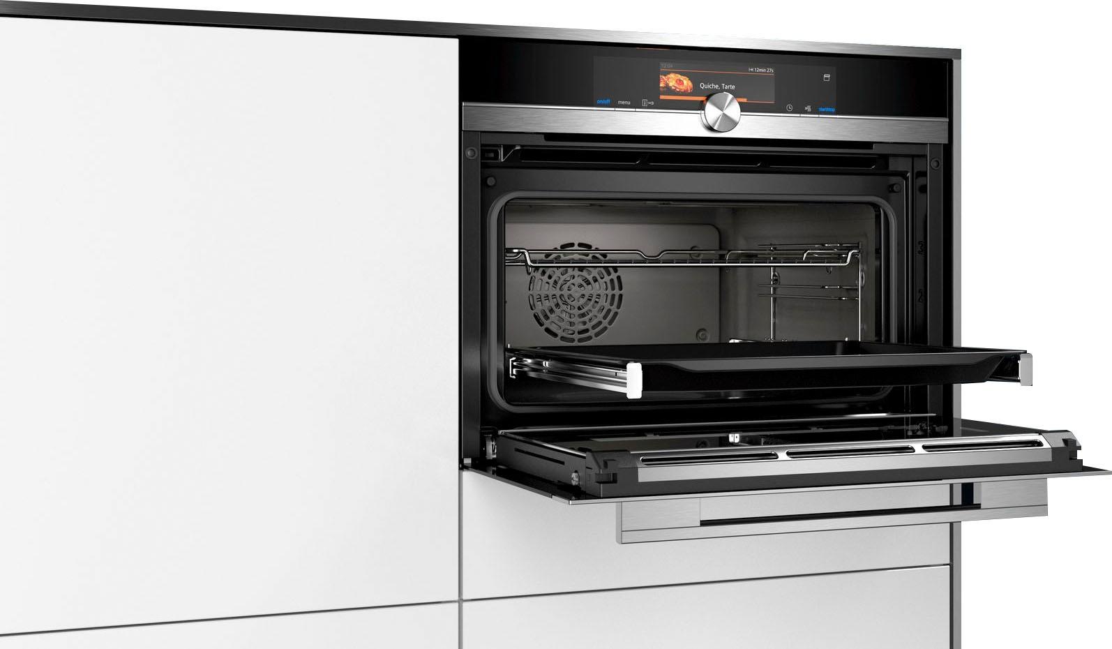 SIEMENS Dampfbackofen iQ700 »CS658GRS7«, mit 1-fach-Teleskopauszug, ecoClean Plus