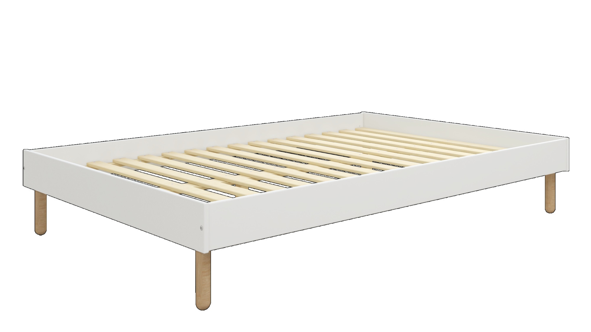 OTTO home Bett »Dagmar, Bettgestell, teilMDF, minimalistisches Design«, Breite 140 cm, inklusive feste Latten aus massiver Kiefer