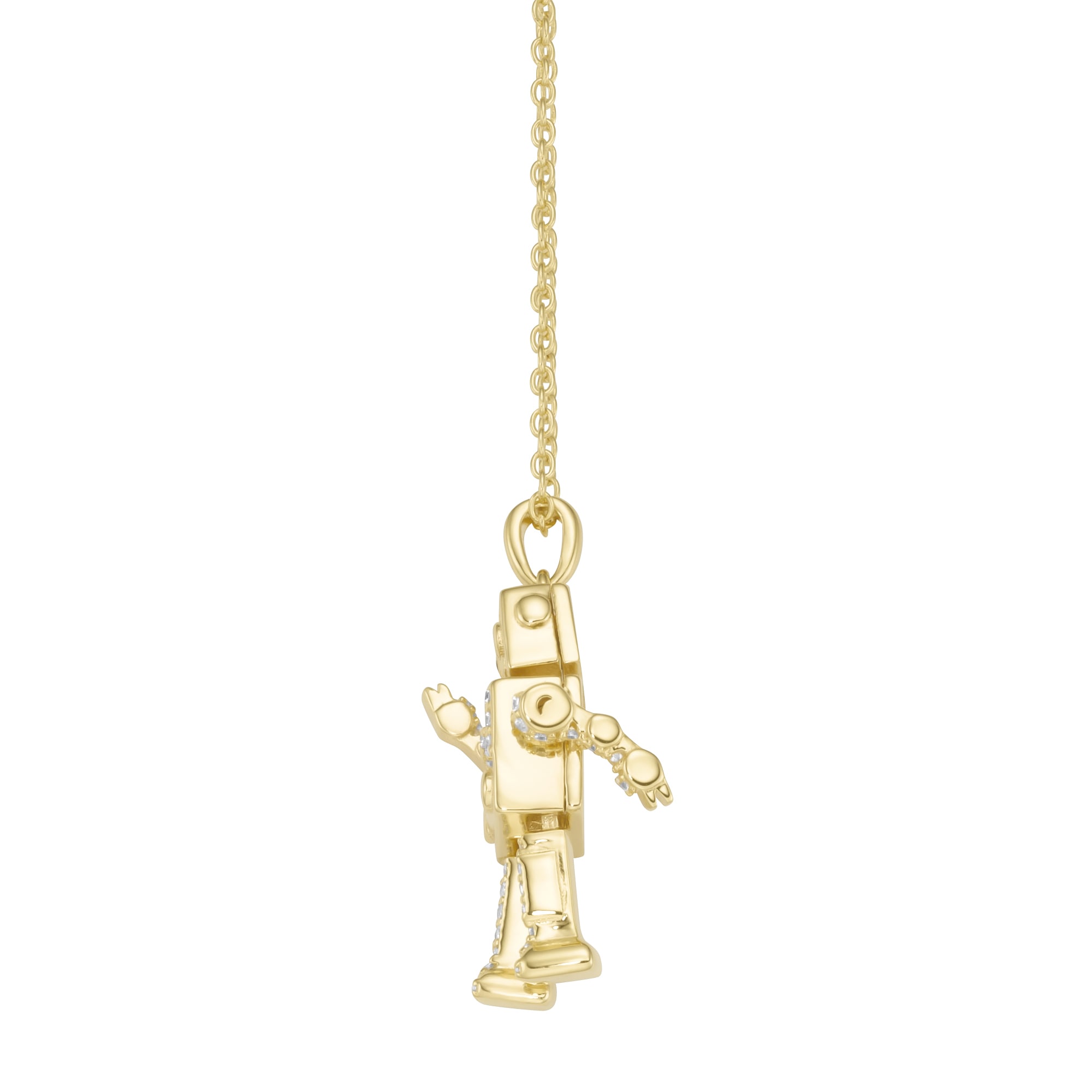 GIORGIO MARTELLO MILANO Kette mit Anhänger »Kette Anhänger Roboter mit Zirkonia, Silber 925«