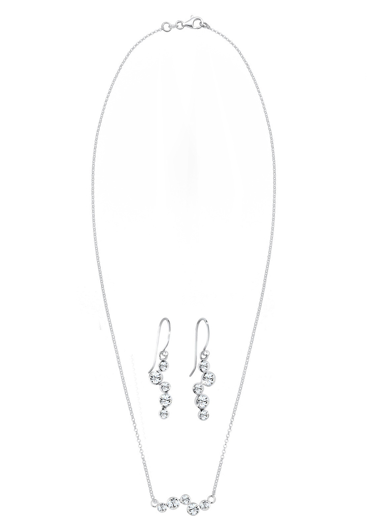 Elli Ohrring und Ketten Set »Schmuckset (Set,4 tlg) Rund, mit Kristallen von Swarovski®«