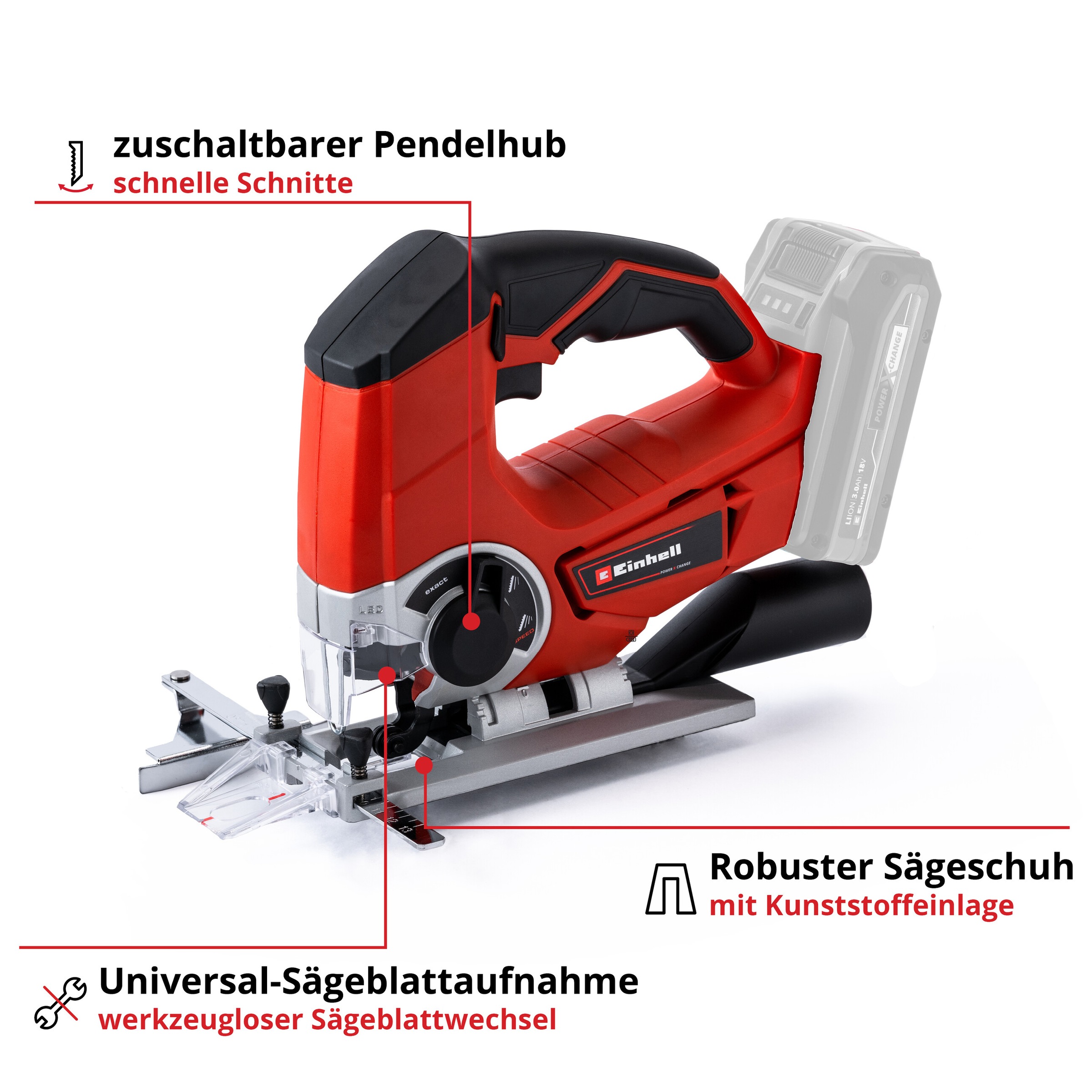 Einhell Akku-Stichsäge »TE-JS 18/80 Li-Solo«