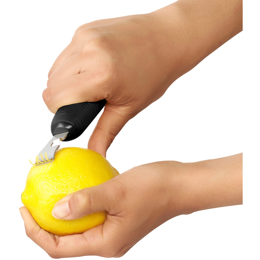 OXO Good Grips Zestenreißer, Zitronenreibe und Zestenreißer mit Schälmesser
