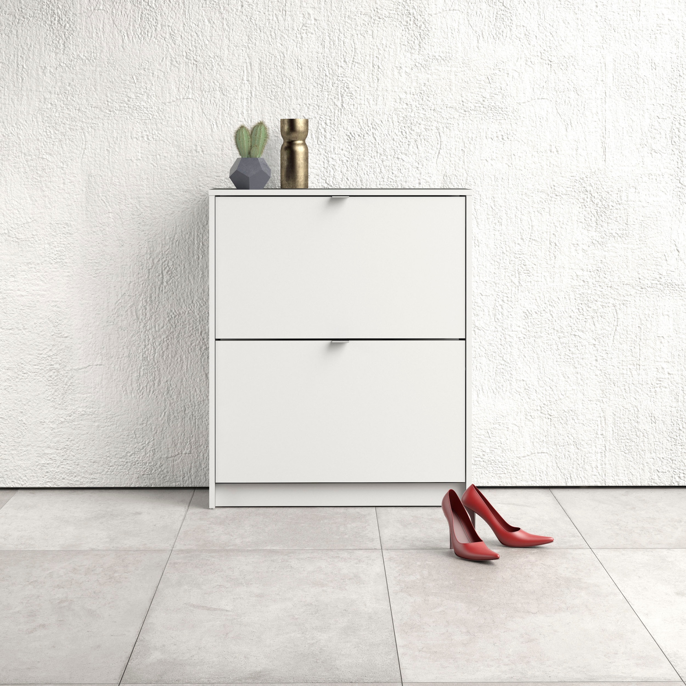 INOSIGN Schuhschrank »Shoes Schuhaufbewahrung, Schuhkommode, Schuhregal,« mit zwei Klappen, 2 Böden, Höhe 85 cm, ca. 12 Paar Schuhe