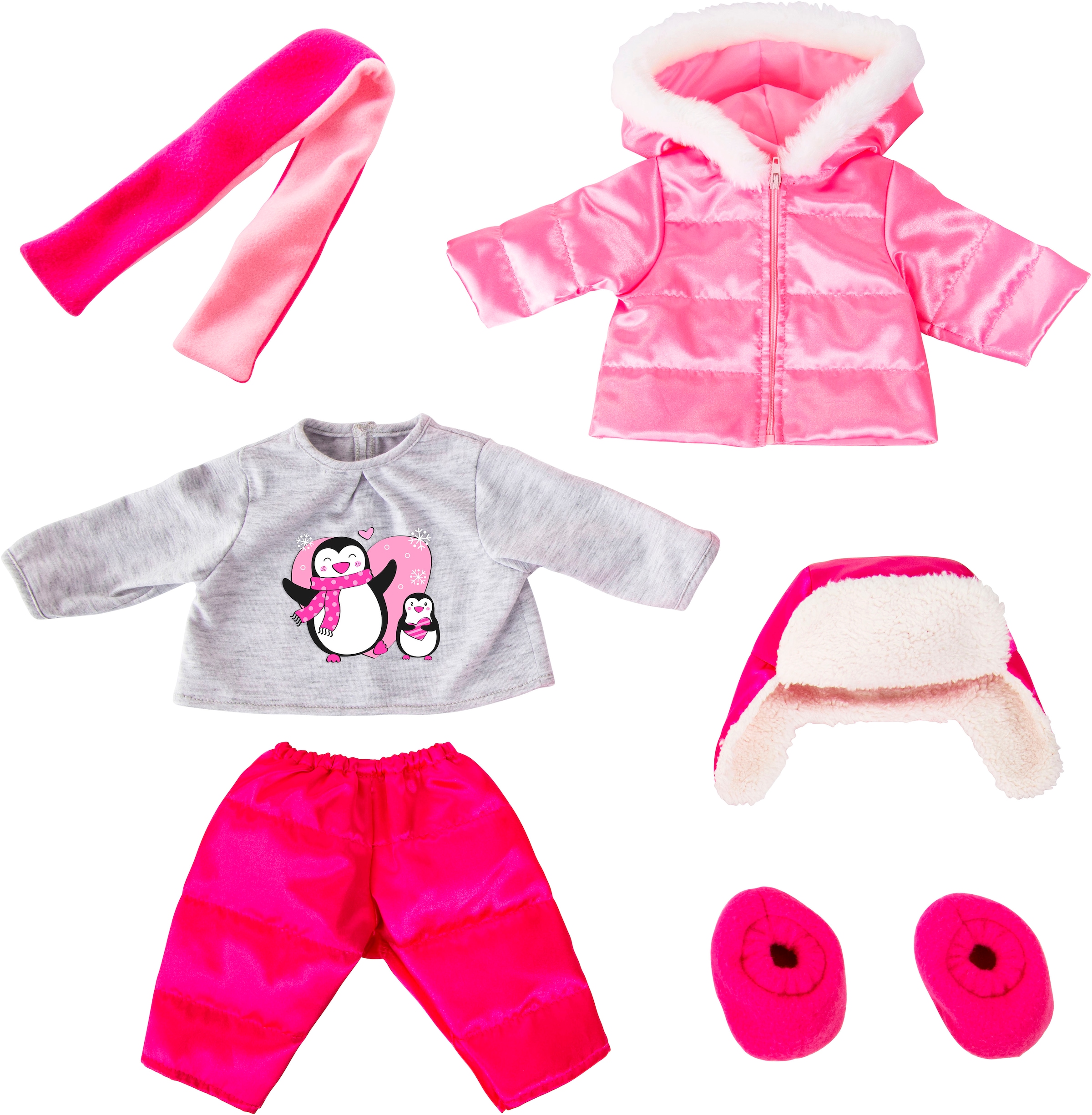 Puppenkleidung »Winterjacke 42-46 cm«, (Set, 6 tlg.)