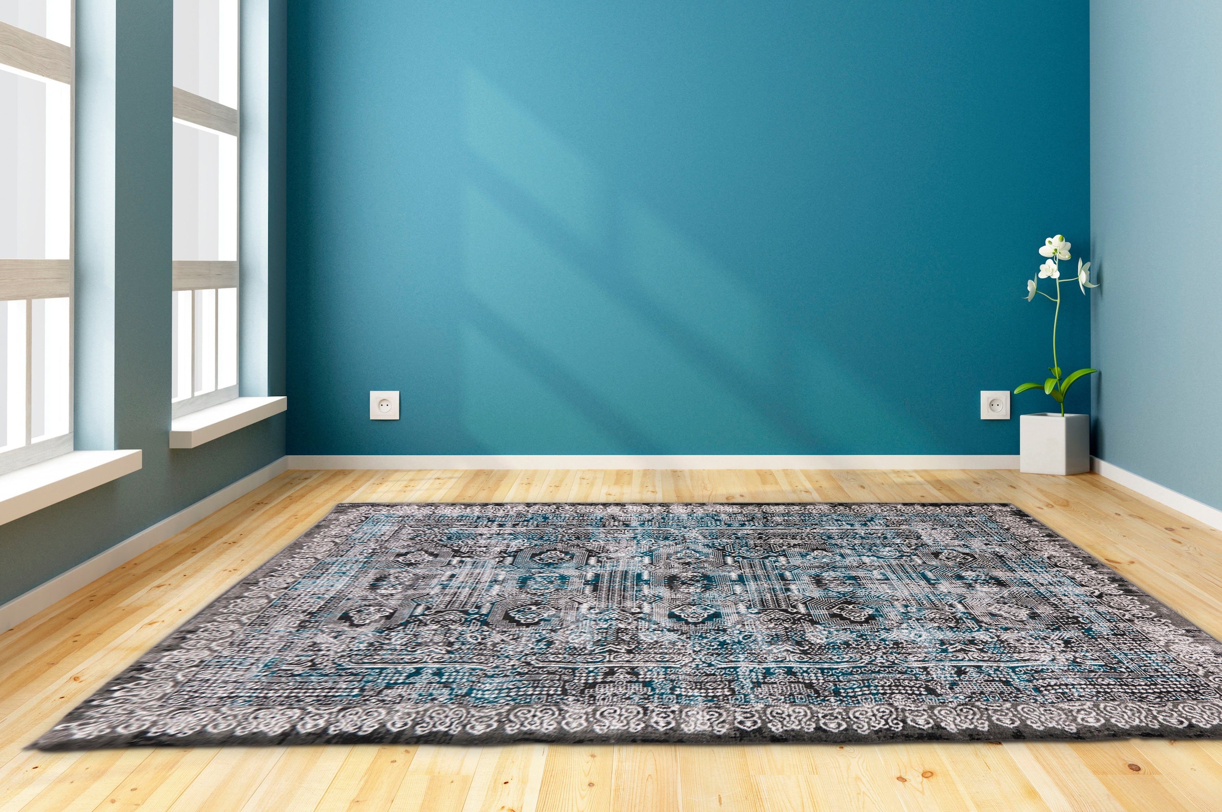 my home Teppich »Liliana« rechteckig 6 mm Höhe Wohnzimmer