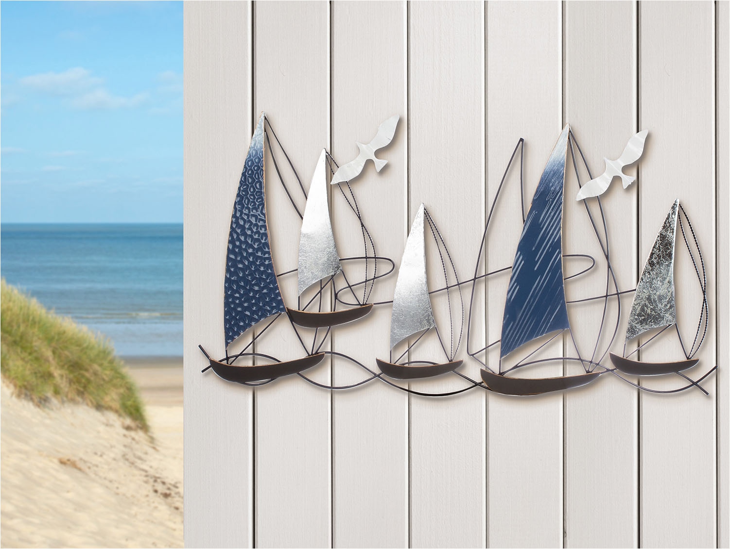 Casablanca by Gilde Leinwandbild »Wandrelief Boot Regatta« Boote & Schiffe 1 Stk. tlg.