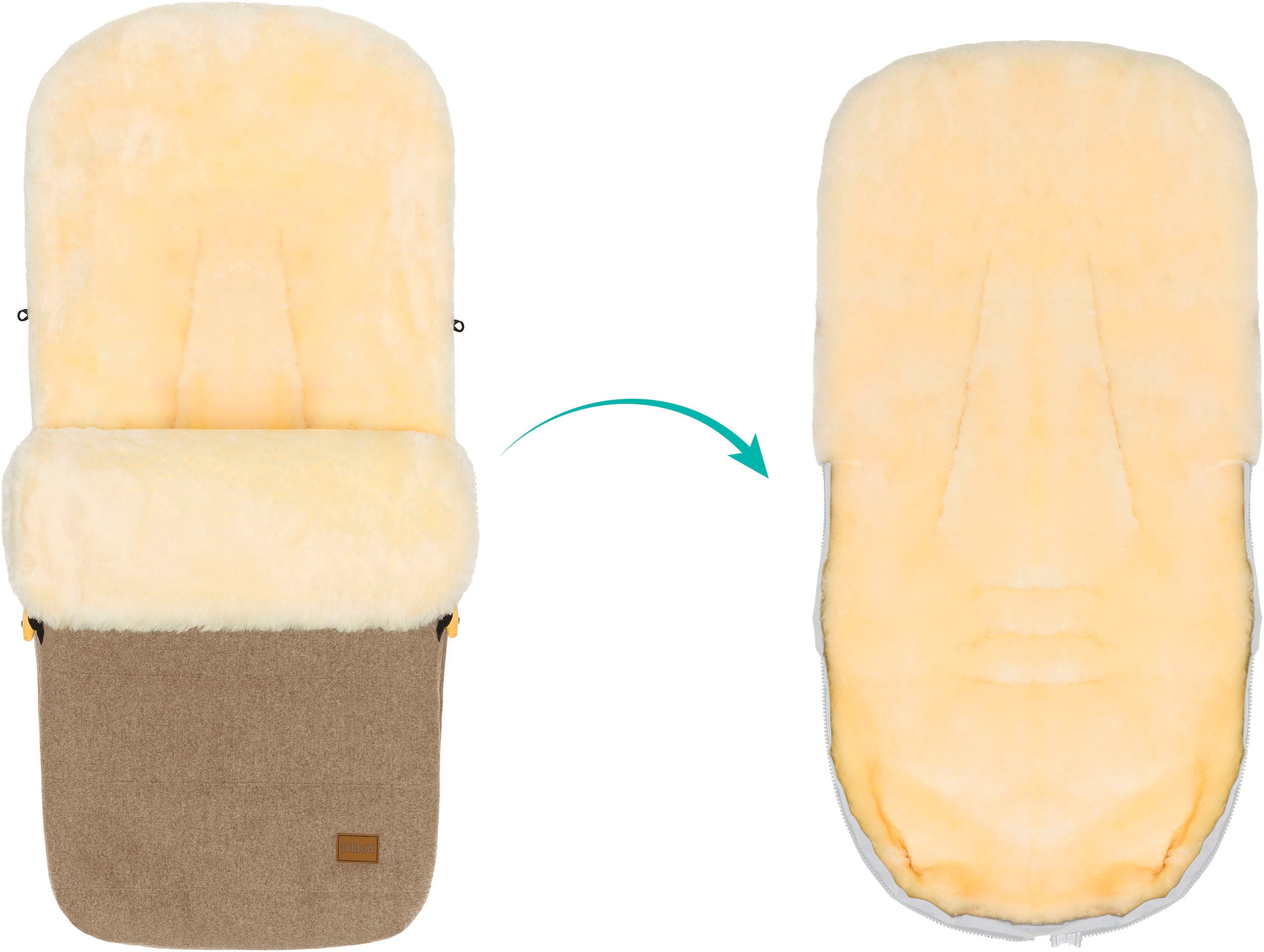 Fillikid Fußsack »Bernina Wool, Winterfußsack«