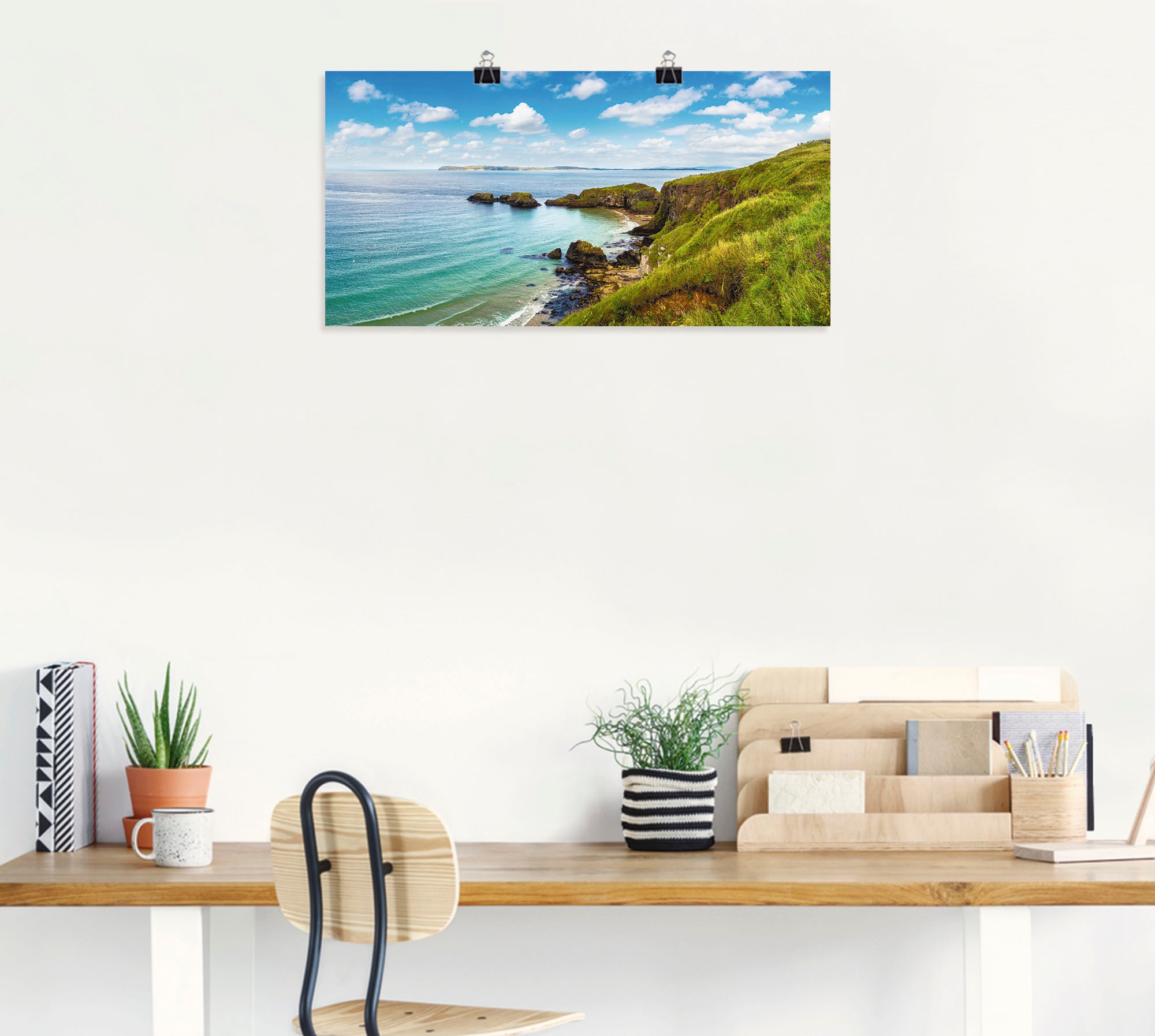 Artland Wandbild »Küstenweg in Carrick-a-Rede«, Gewässer, (1 St.), als Leinwandbild, Poster in verschied. Größen