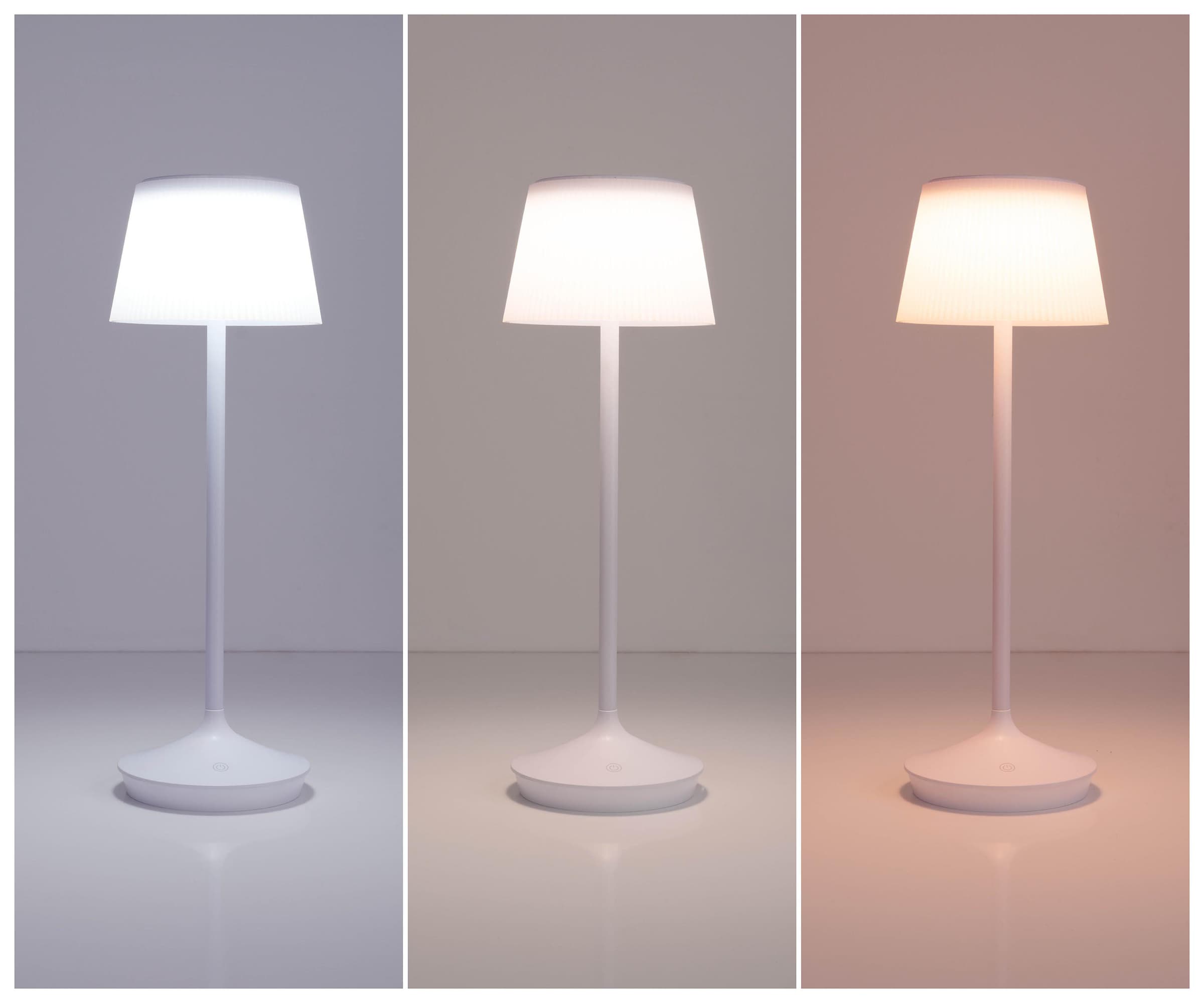 näve LED Tischleuchte »Solarleuchte / Akkuleuchte "EMMI"«, 1 flammig, Leuchtmittel LED-Modul | LED fest integriert, Solarbetrieb, Akkubetrieb, CCT, Berührungssensor, Akkutischleuchte