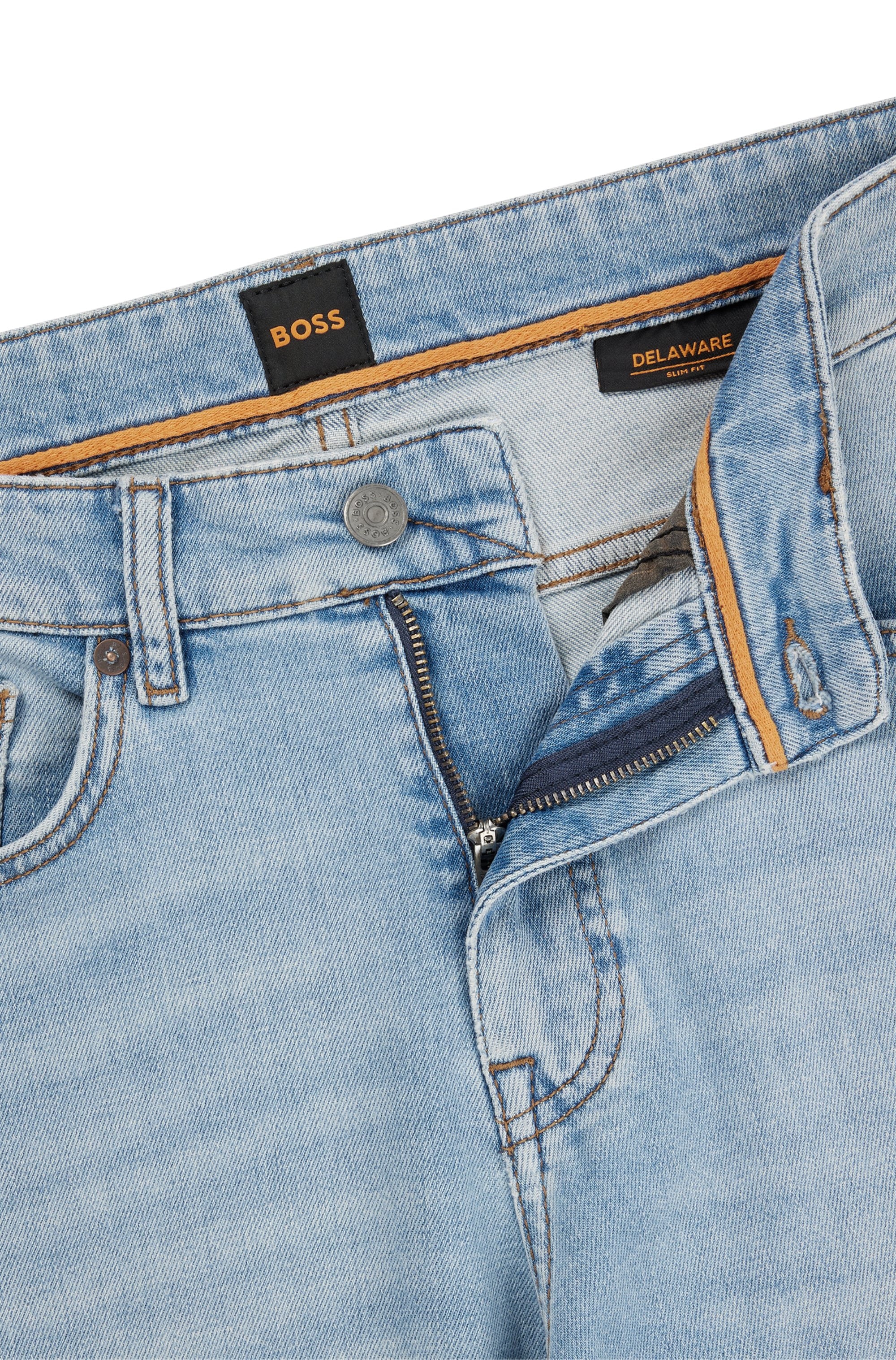 BOSS ORANGE Slim-fit-Jeans »Delaware«, mit BOSS Leder-Badge