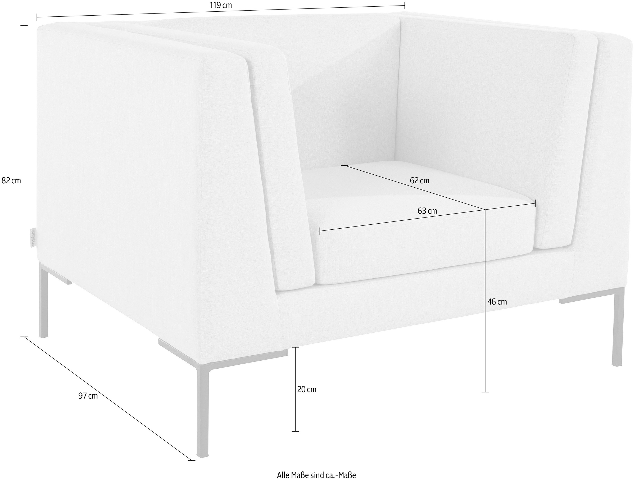 OTTO Metallfüßen kaufen Shop Sessel Online mit eleganten im »Frode«, andas