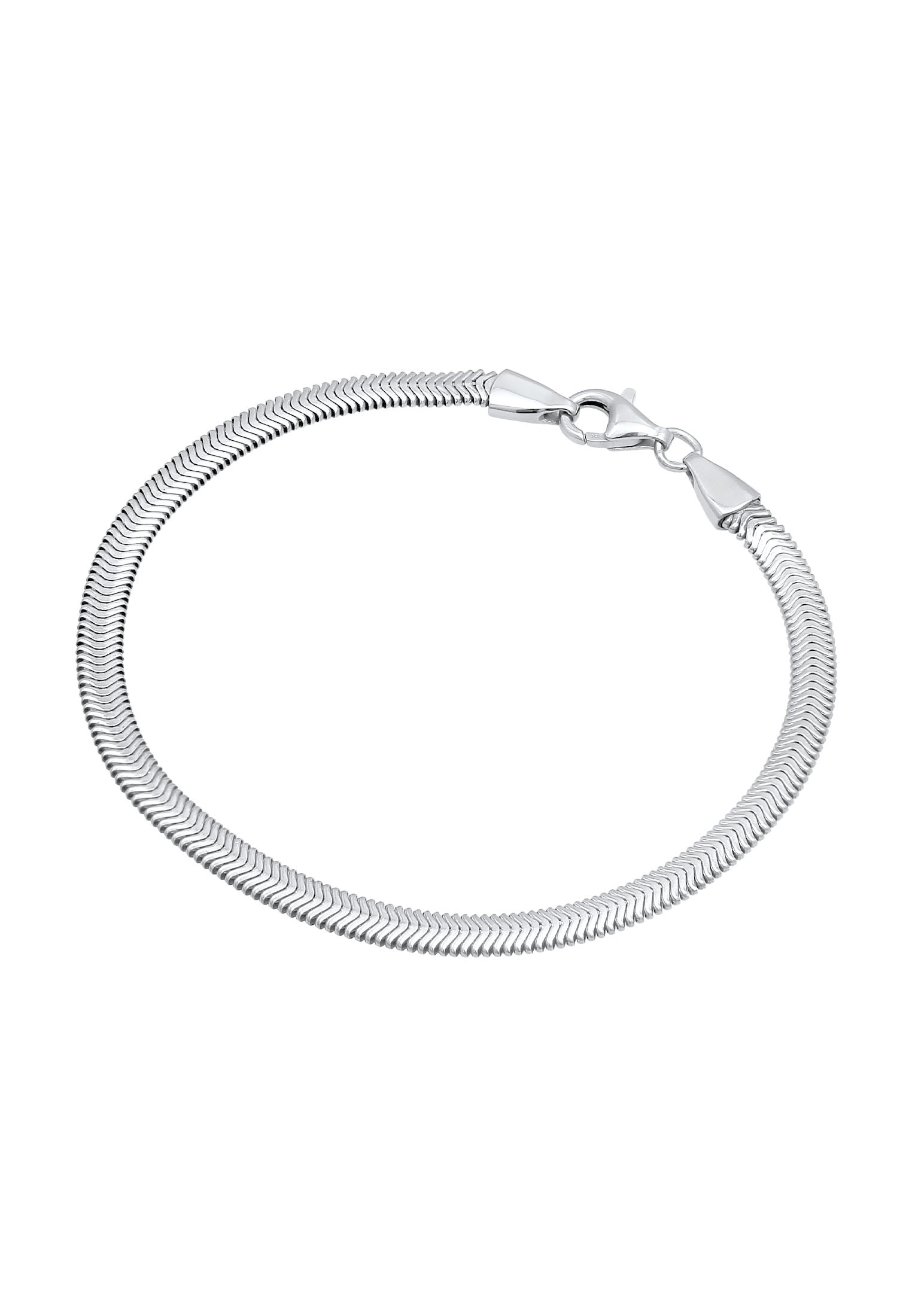 Kuzzoi Armkette »Armband Flach Elegant Schlangenkette Fischgräte 925 Silber«