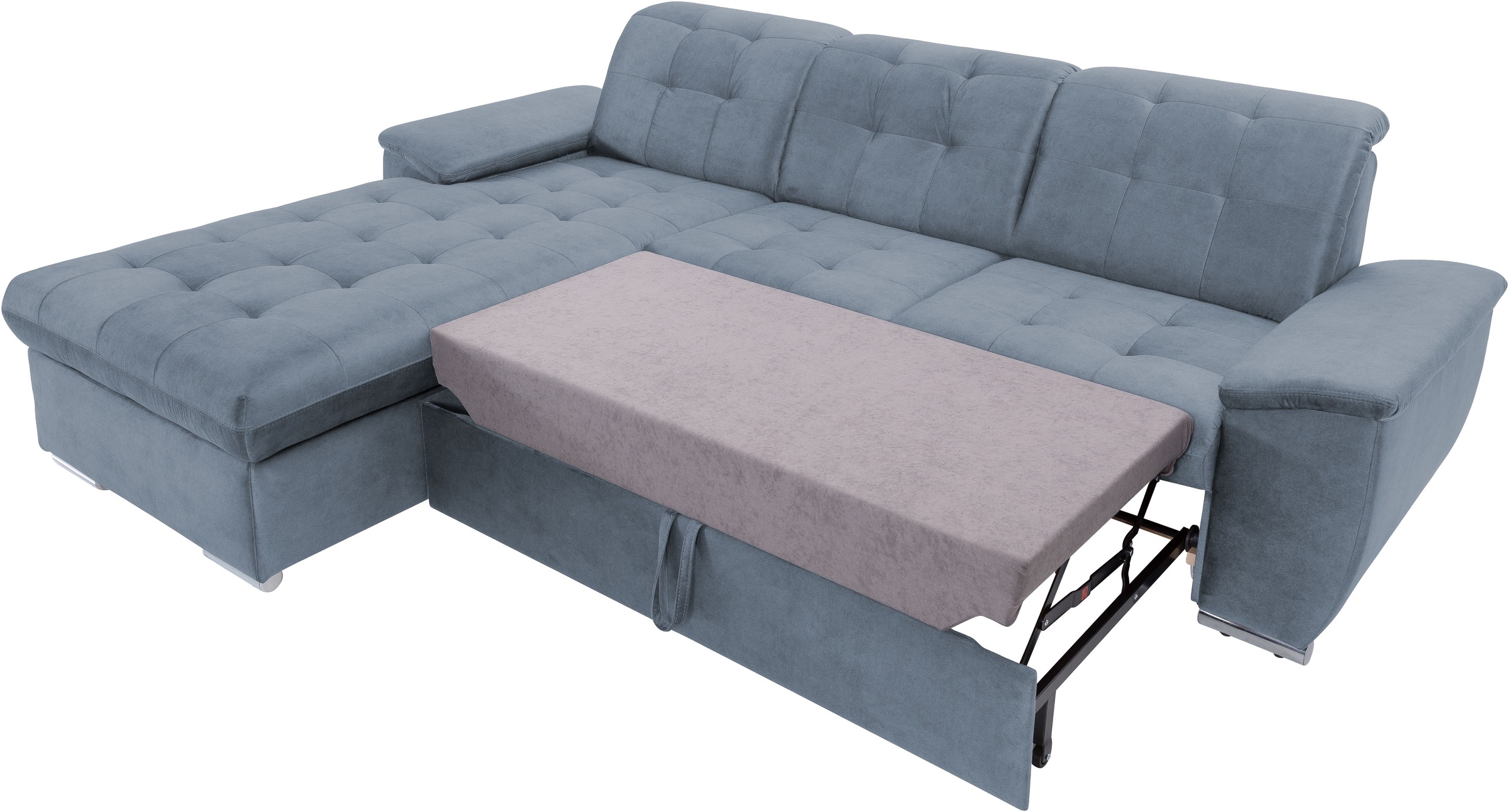 exxpo - sofa fashion Ecksofa »Derby Inkl. Kopfteilverstellung, wahlw. Bett & Bettkasten, L-Form«, EXTRA an Komfort zum Relaxen, Entspannen und Wohlfühlen