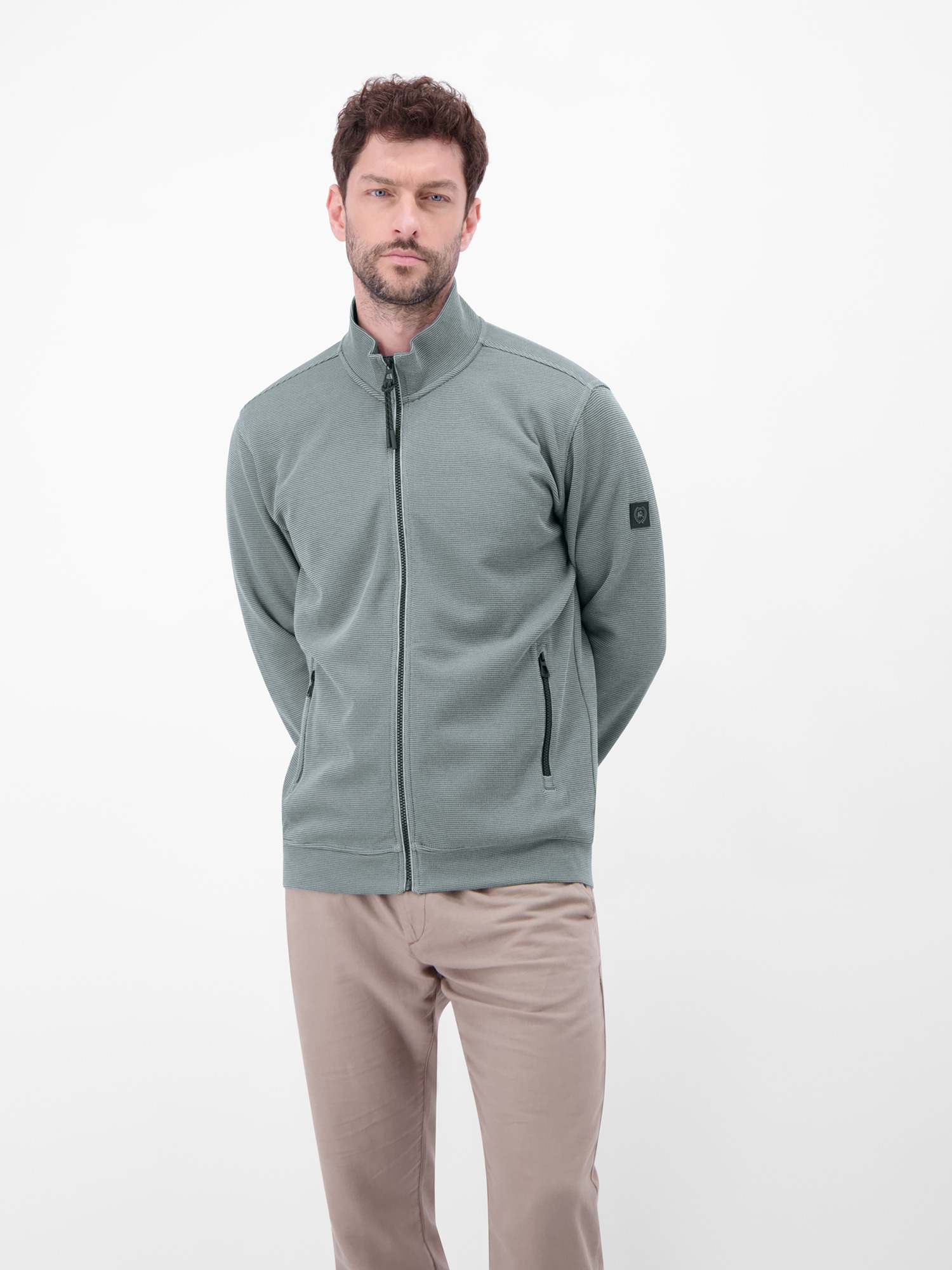 LERROS Sweatjacke »Jacke aus Baumwollmix mit Taschen«