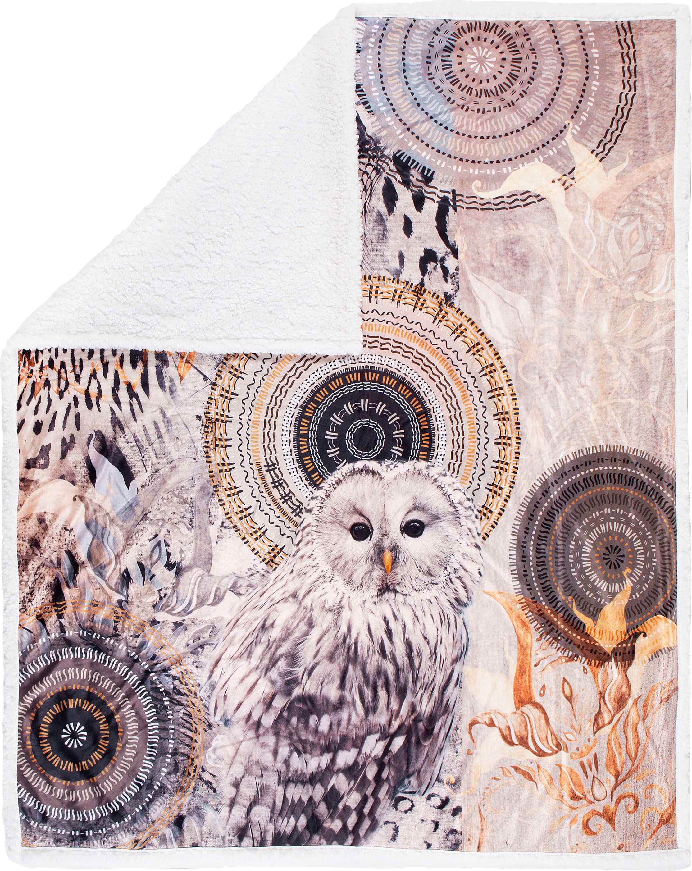 hip Plaid »Siku«, mit Mandala und Eule