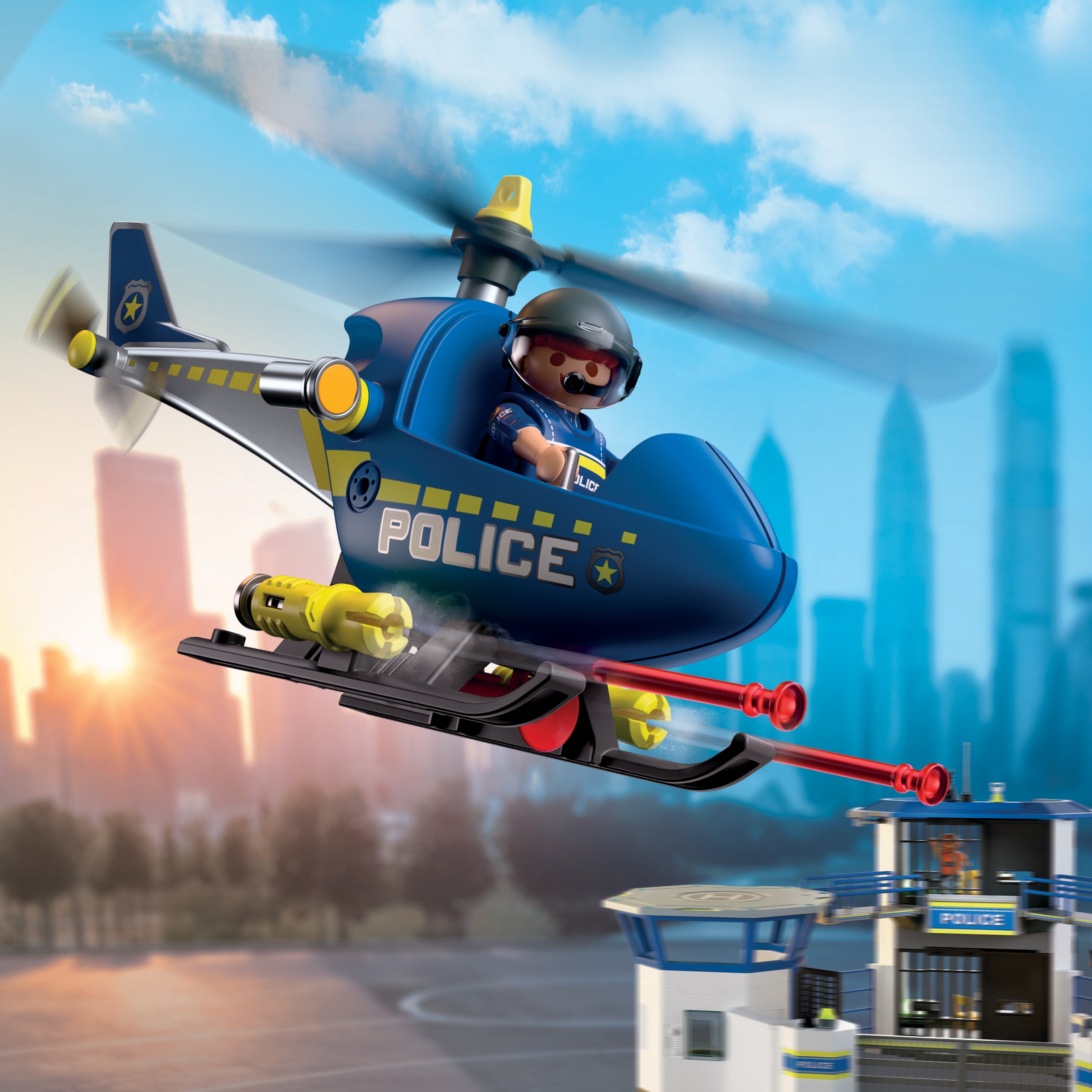 Playmobil® Konstruktions-Spielset »Polizeihelikopter (72080), City Action« Made in Europe